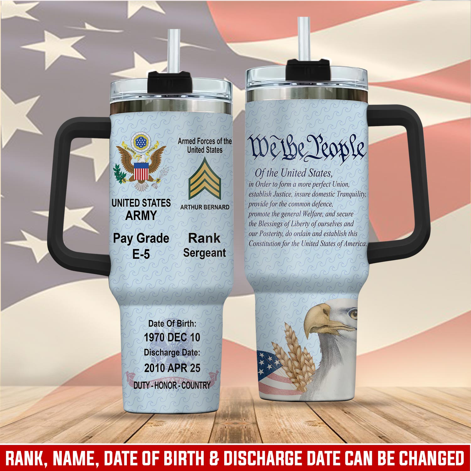 United States Army Custom Stanley Cup 40 oz 30 oz Tumbler With HandleTVC2301113