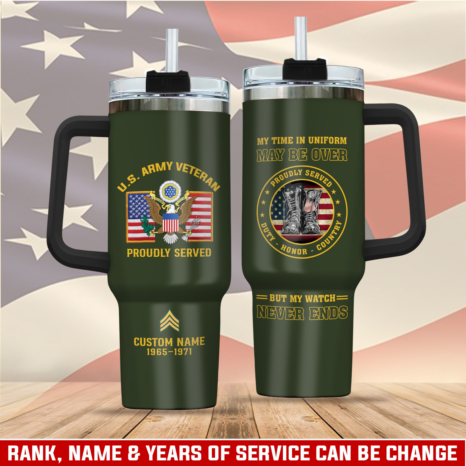United States Army Custom Stanley Cup 40 oz 30 oz Tumbler With HandleTVC2301284