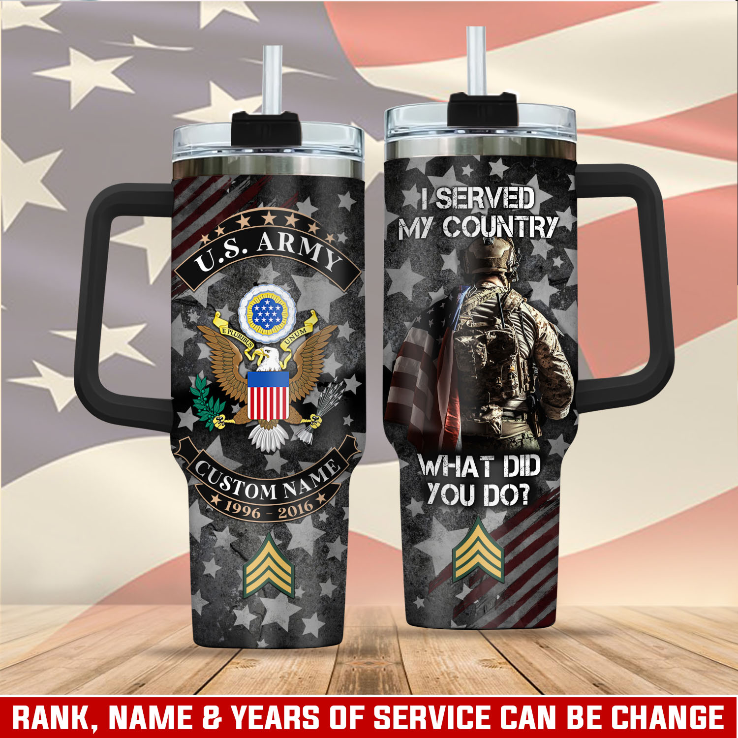United States Army Custom Stanley Cup 40 oz 30 oz Tumbler With HandleTVC2301286
