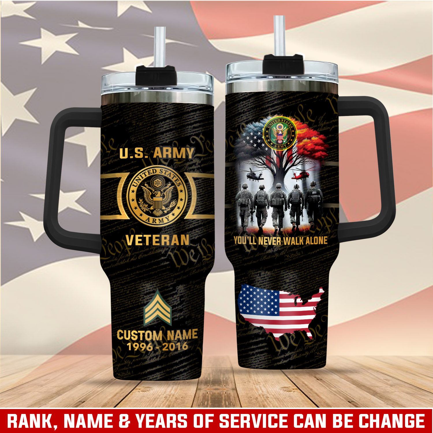 United States Army Custom Stanley Cup 40 oz 30 oz Tumbler With HandleTVC2301286