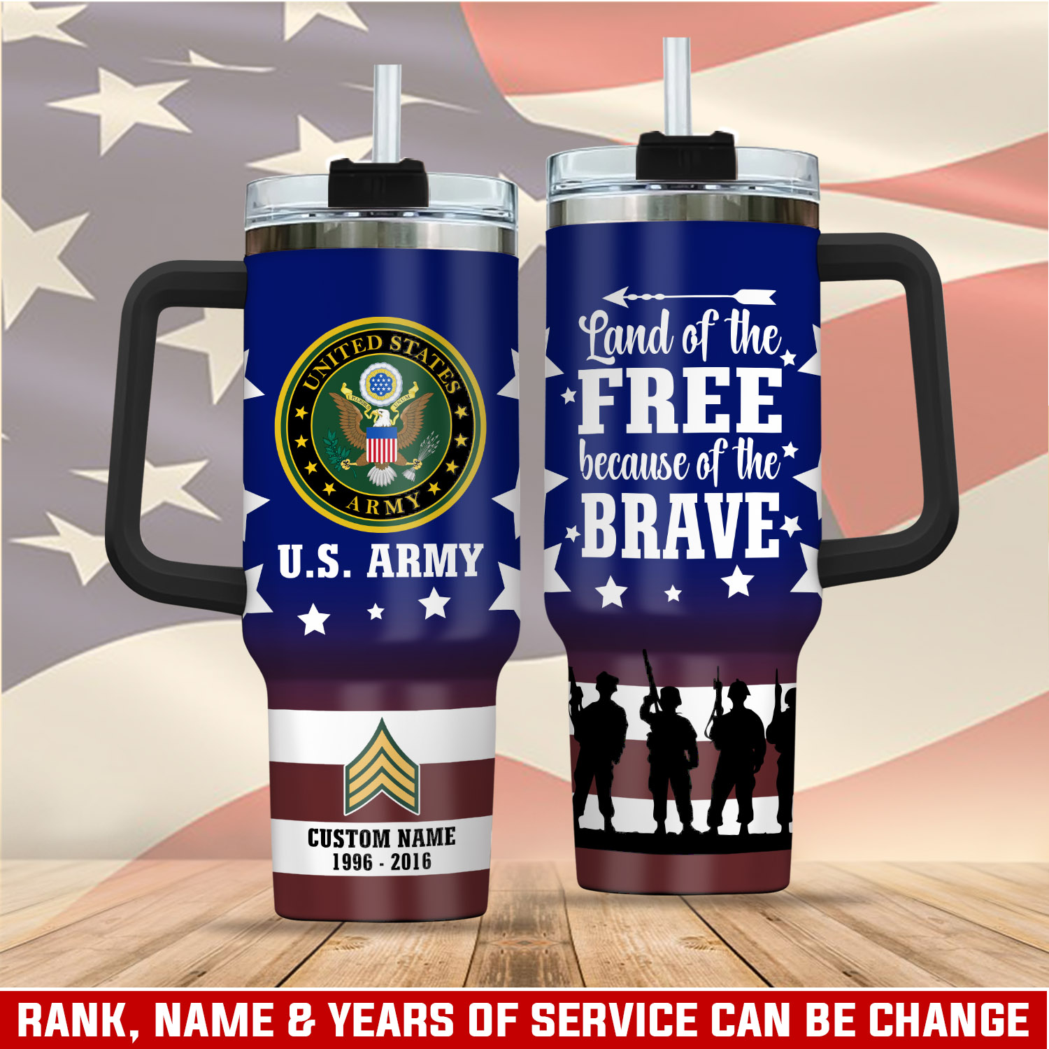 United States Army Custom Stanley Cup 40 oz 30 oz Tumbler With HandleTVC2301286