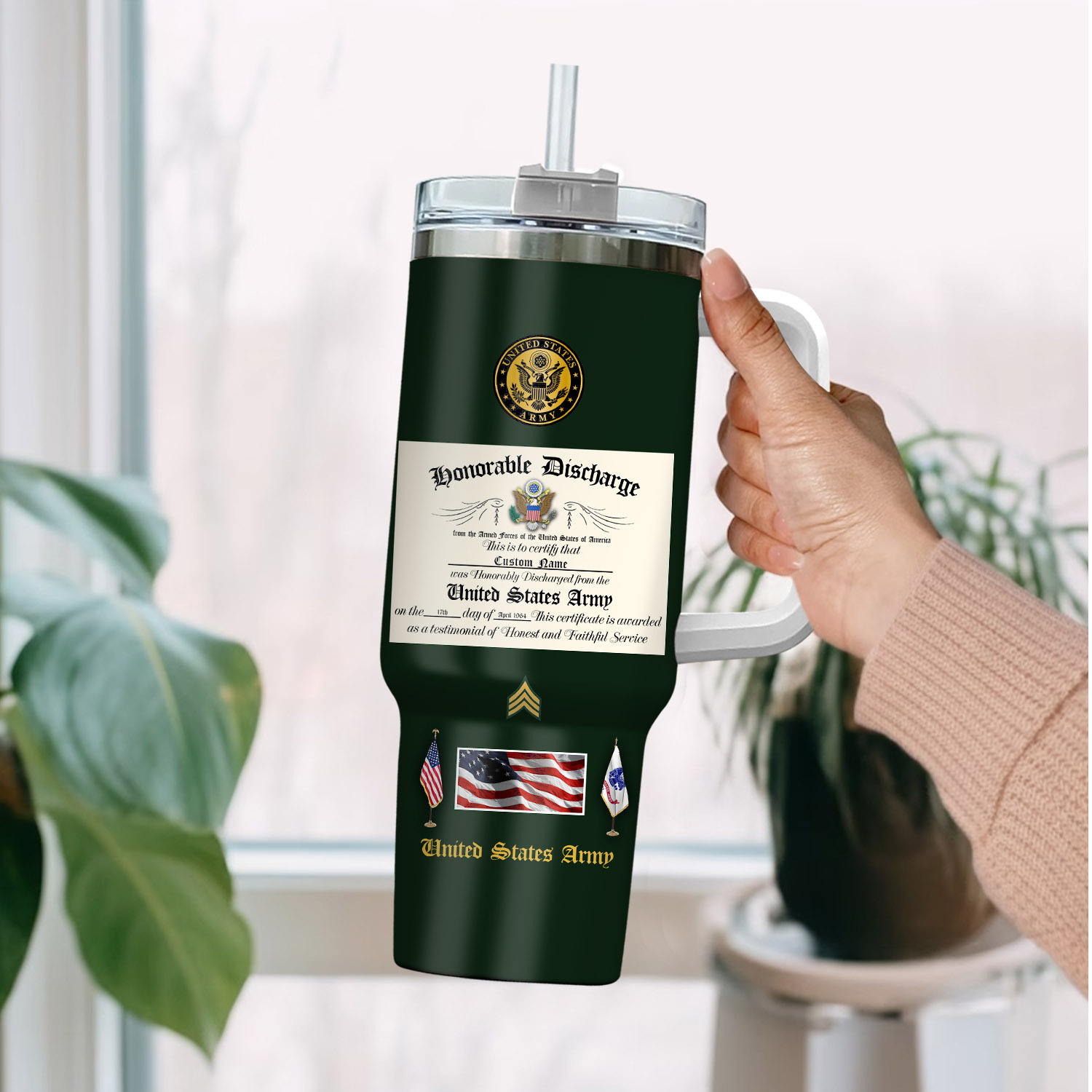 United States Army Custom Stanley Cup 40 oz 30 oz Tumbler With HandleTVC2301288 - Image 2