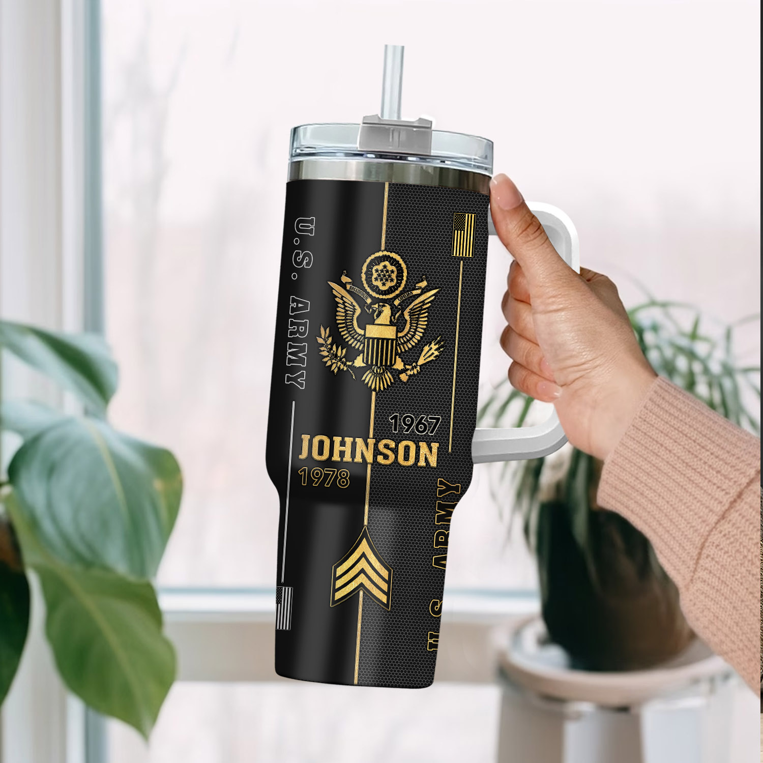 United States Army Custom Stanley Cup 40 oz 30 oz Tumbler With HandleTVC2301288 - Image 2