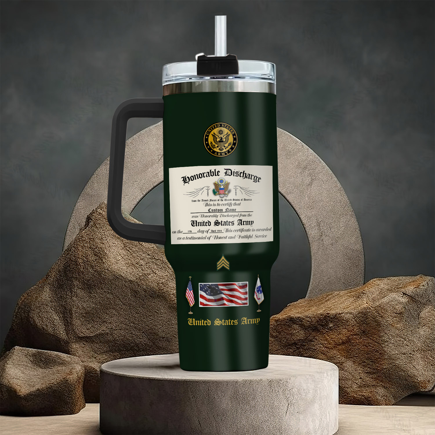 United States Army Custom Stanley Cup 40 oz 30 oz Tumbler With HandleTVC2301288 - Image 3