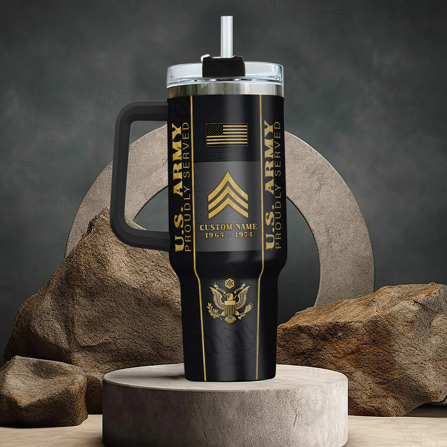 United States Army Custom Stanley Cup 40 oz 30 oz Tumbler With HandleTVC2301405 - Image 3