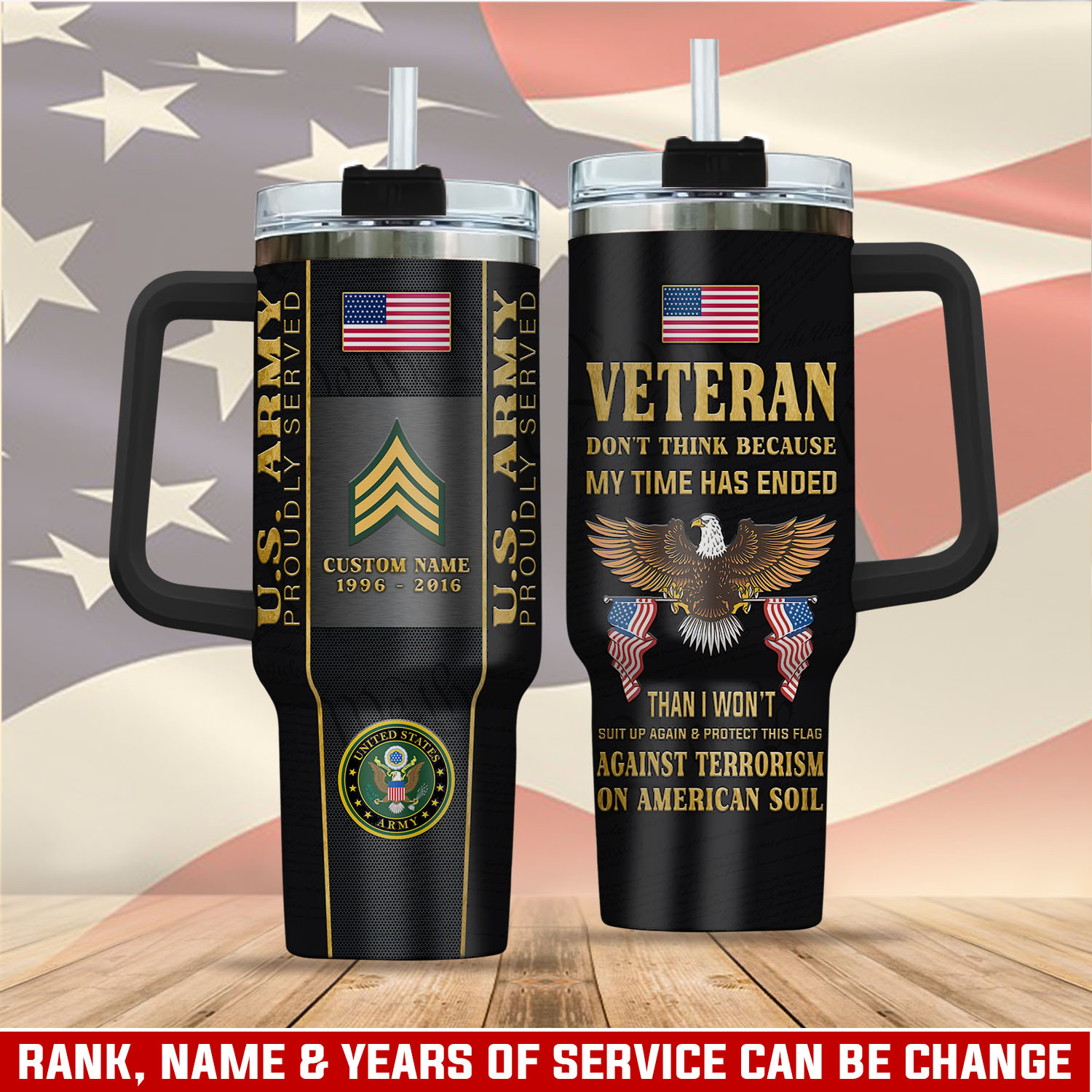 United States Army Custom Stanley Cup 40 oz 30 oz Tumbler With HandleTVC2301407