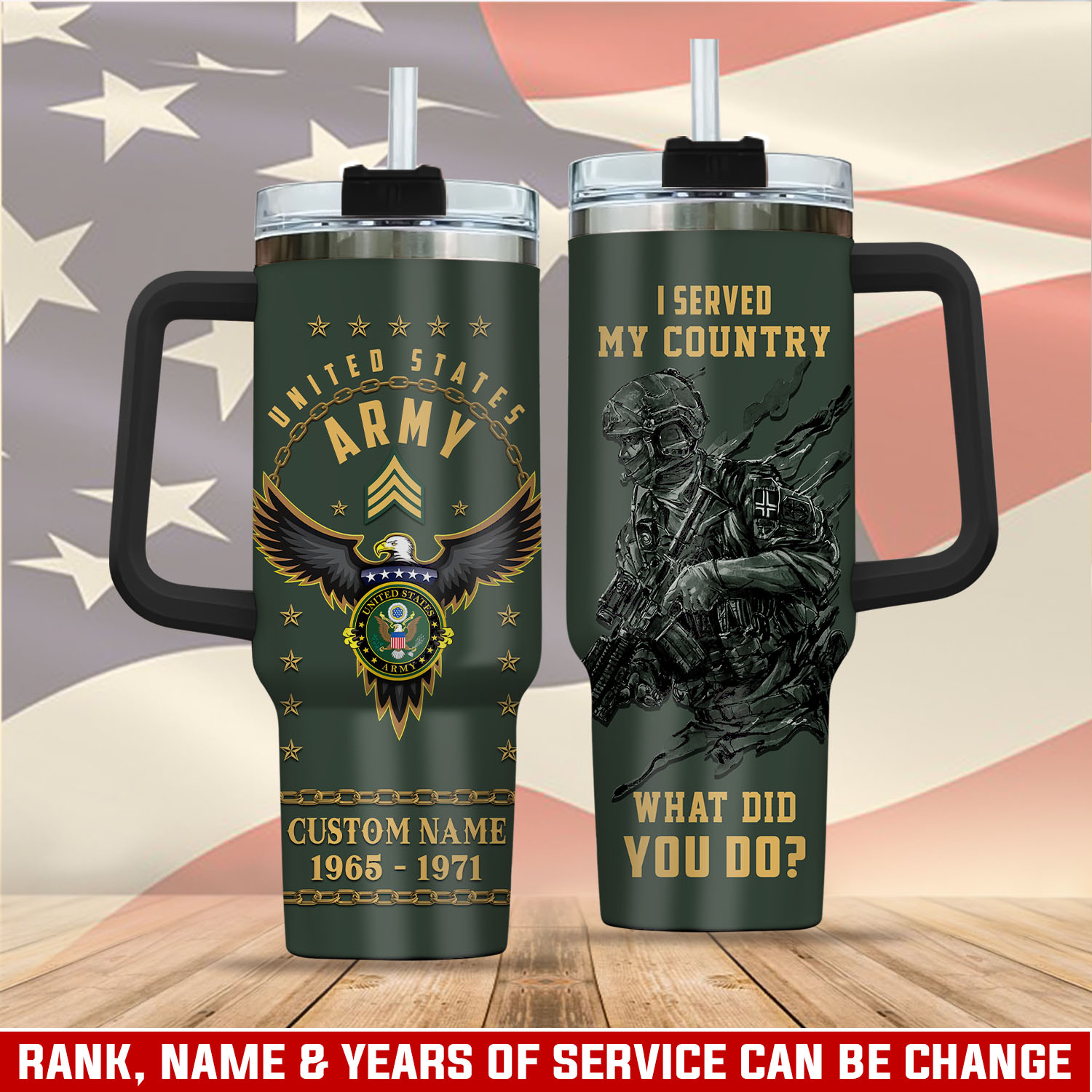 United States Army Custom Stanley Cup 40 oz 30 oz Tumbler With HandleTVC2301411