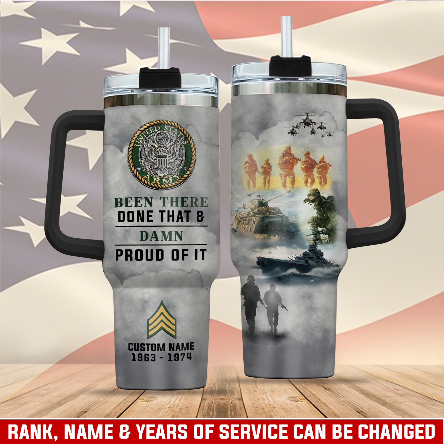 United States Army Custom Stanley Cup 40 oz 30 oz Tumbler With HandleTVC2301411