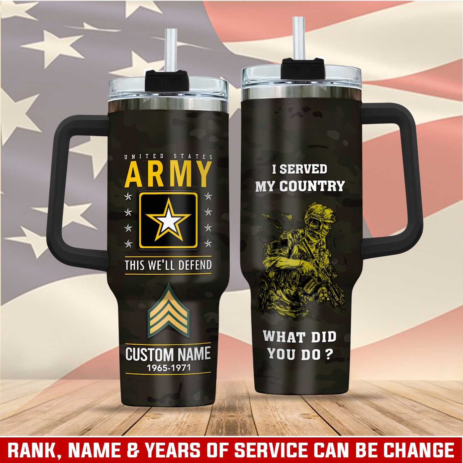 United States Army Custom Stanley Cup 40 oz 30 oz Tumbler With HandleTVC2301411