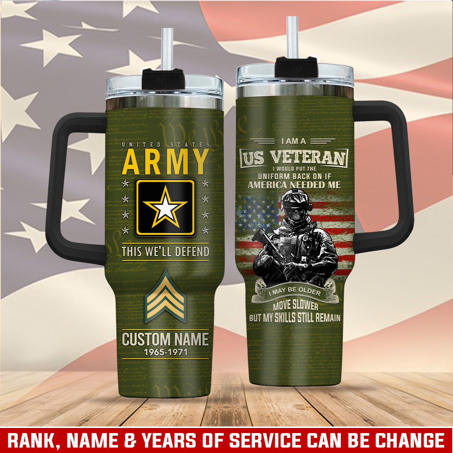 United States Army Custom Stanley Cup 40 oz 30 oz Tumbler With HandleTVC2301411