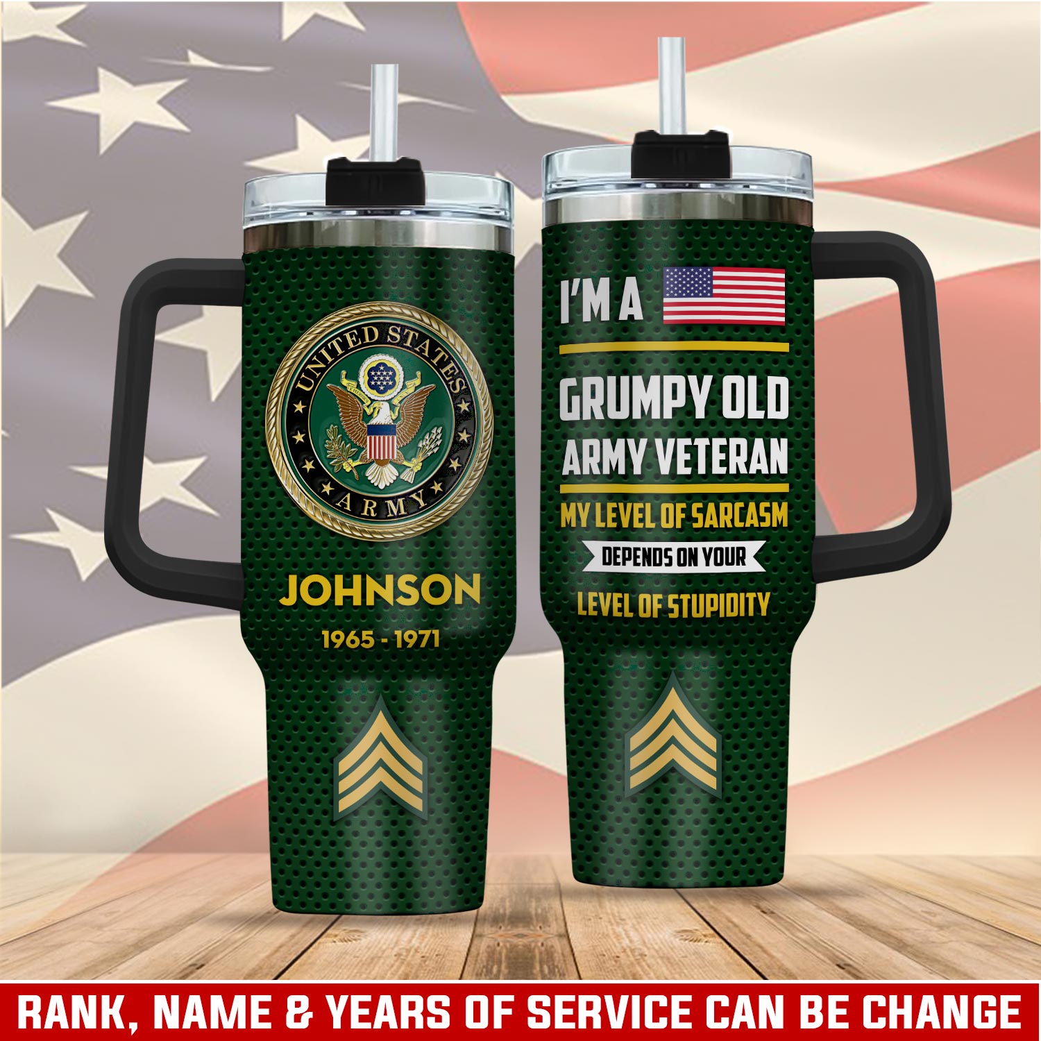United States Army Custom Stanley Cup 40 oz 30 oz Tumbler With HandleTVC2301760
