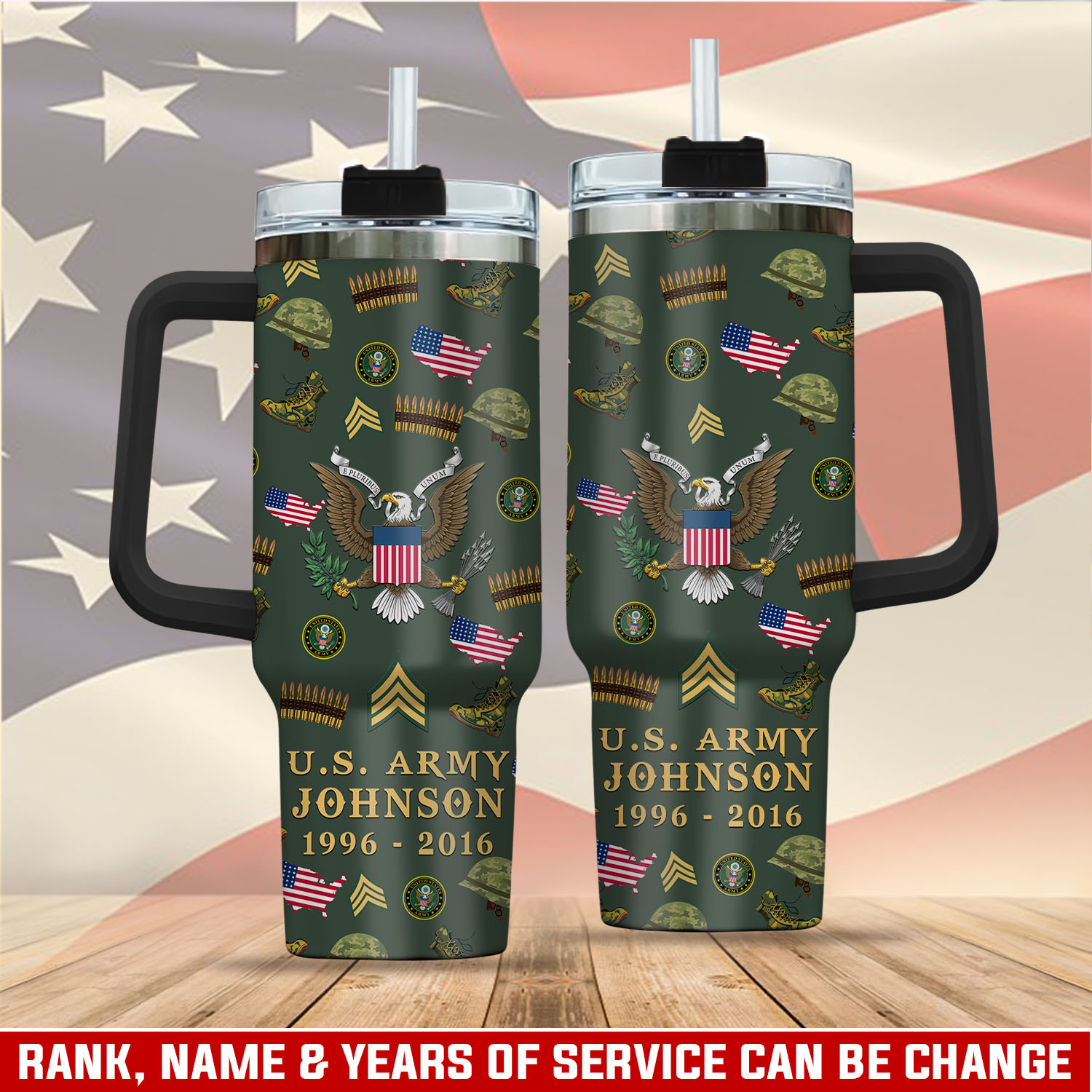United States Army Custom Stanley Cup 40 oz 30 oz Tumbler With HandleTVC2301760
