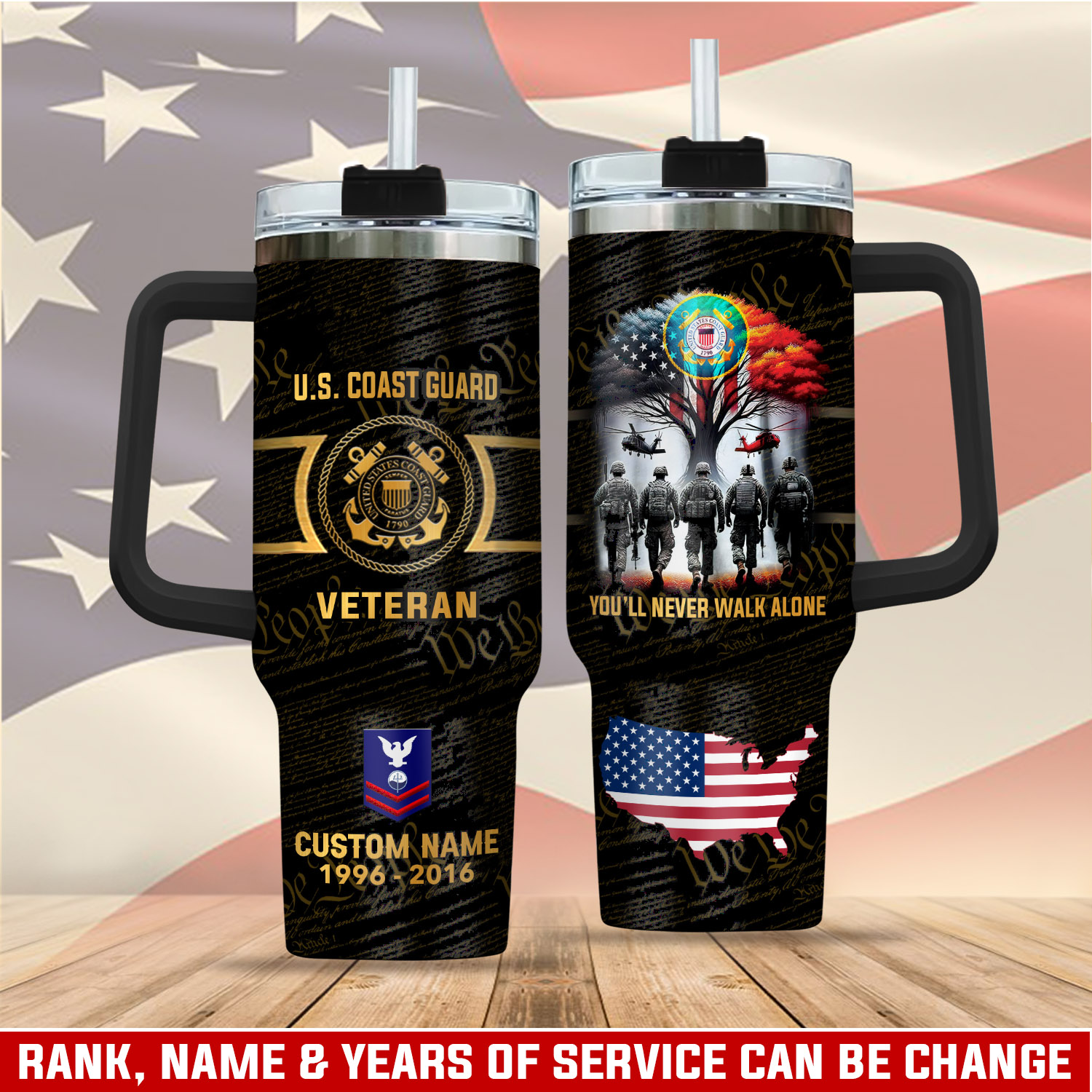 United States Coast Guard Custom Stanley Cup 40 oz 30 oz Tumbler With HandleTVC2301286