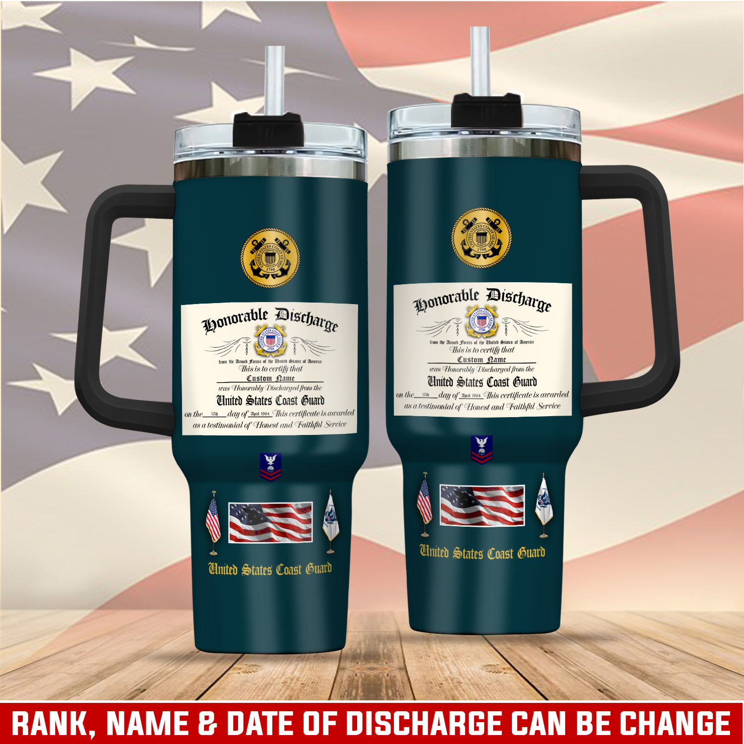 United States Coast Guard Custom Stanley Cup 40 oz 30 oz Tumbler With HandleTVC2301288