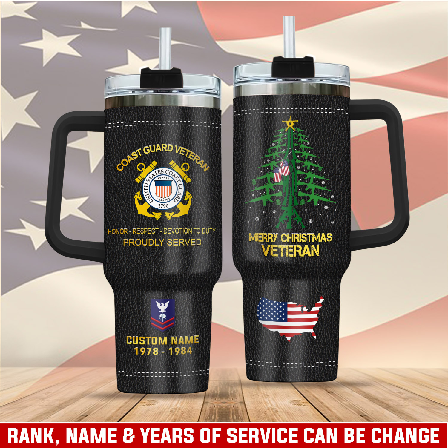 United States Coast Guard Custom Stanley Cup 40 oz 30 oz Tumbler With HandleTVC2301412