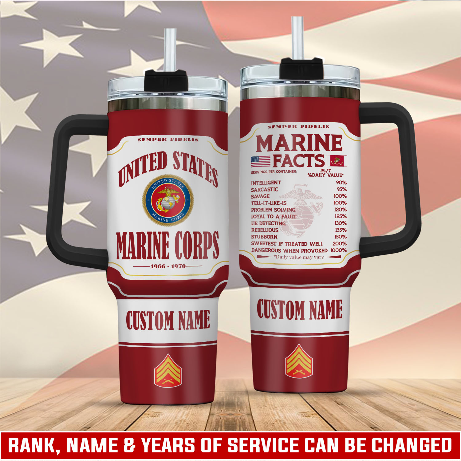 United States Marine Corps Custom Stanley Cup 40 oz 30 oz Tumbler With HandleTVC2301111