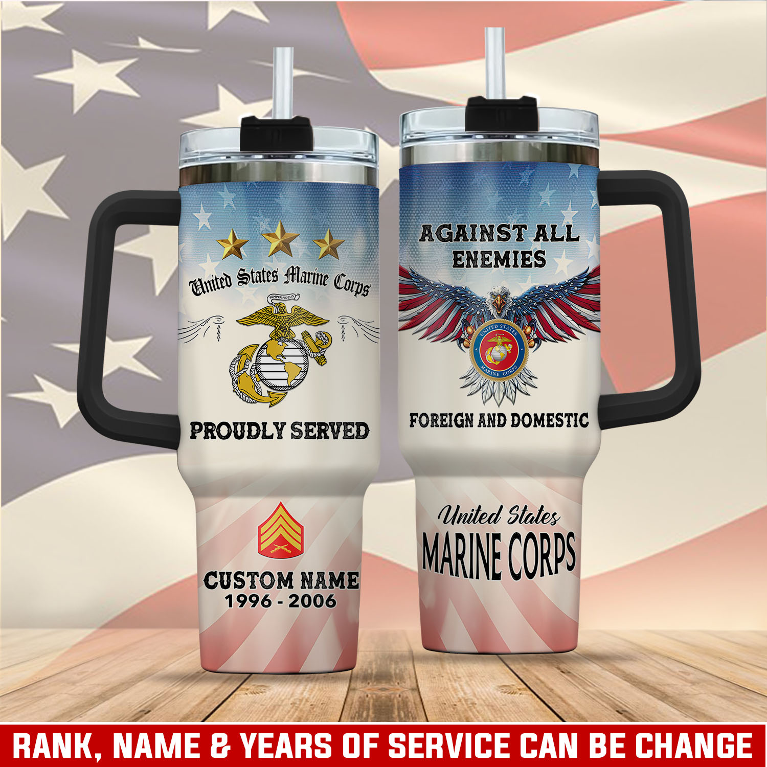 United States Marine Corps Custom Stanley Cup 40 oz 30 oz Tumbler With HandleTVC2301111