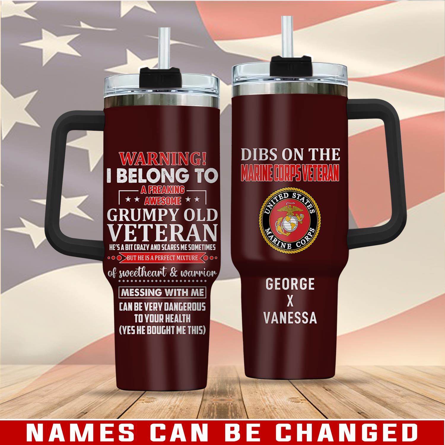 United States Marine Corps Custom Stanley Cup 40 oz 30 oz Tumbler With HandleTVC2301112