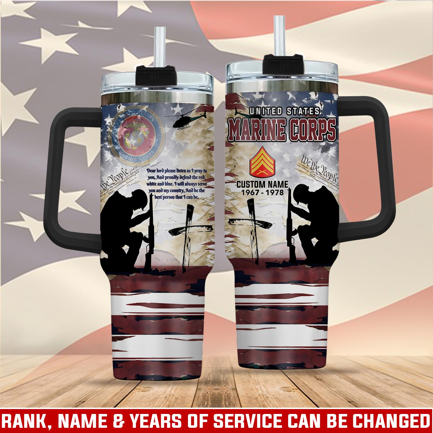 United States Marine Corps Custom Stanley Cup 40 oz 30 oz Tumbler With HandleTVC2301112