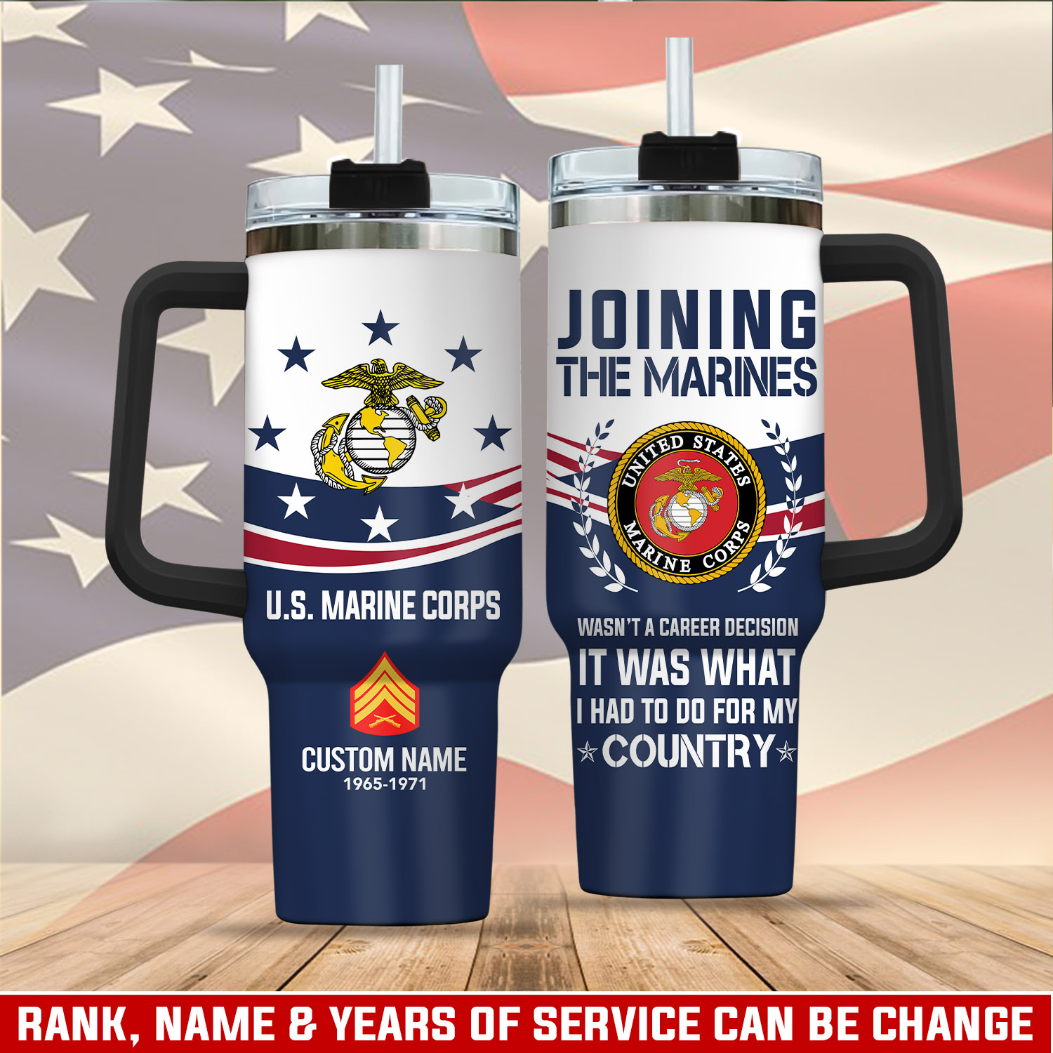 United States Marine Corps Custom Stanley Cup 40 oz 30 oz Tumbler With HandleTVC2301112
