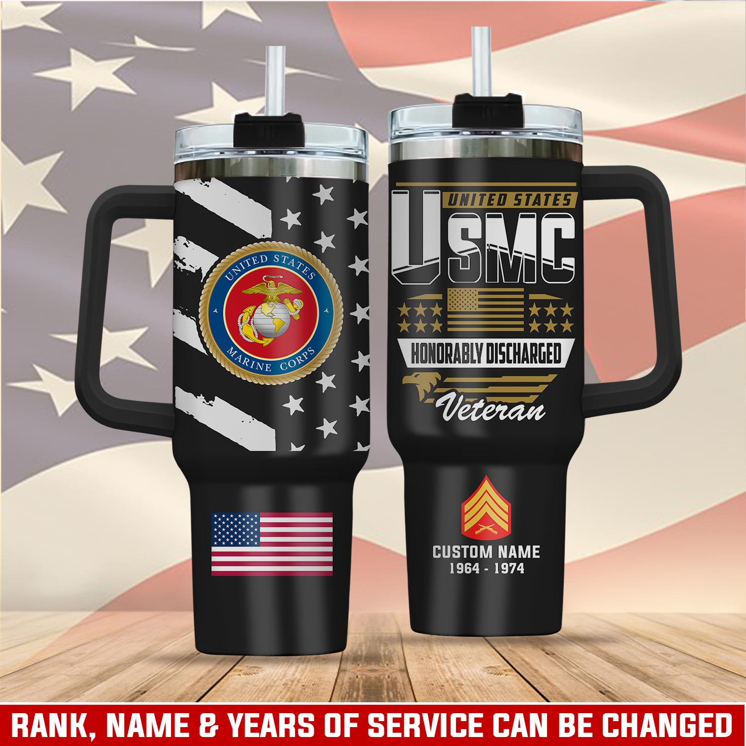 United States Marine Corps Custom Stanley Cup 40 oz 30 oz Tumbler With HandleTVC2301112