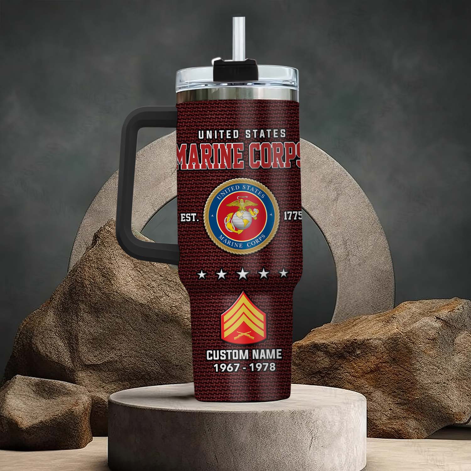 United States Marine Corps Custom Stanley Cup 40 oz 30 oz Tumbler With HandleTVC2301112 - Image 3