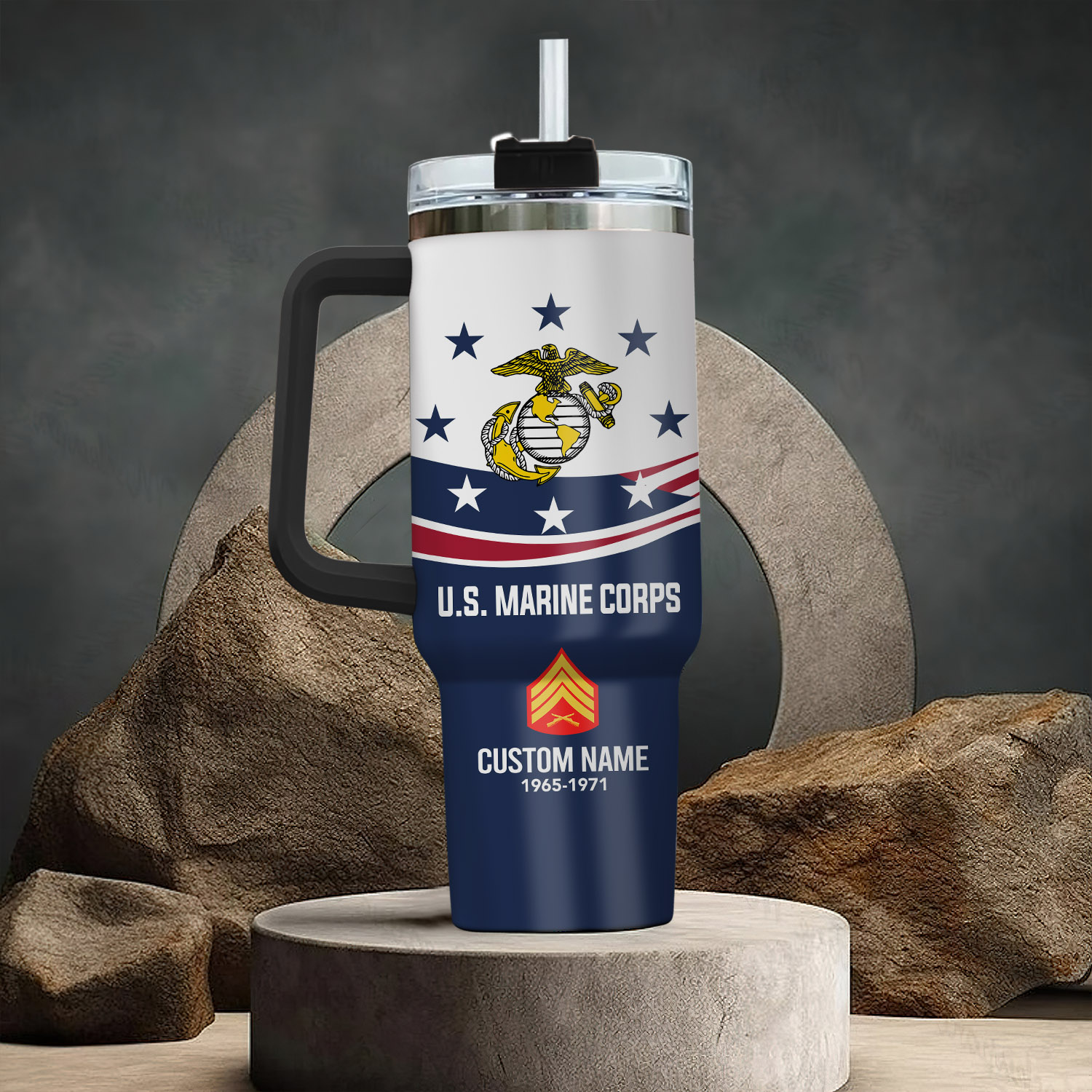 United States Marine Corps Custom Stanley Cup 40 oz 30 oz Tumbler With HandleTVC2301112 - Image 3