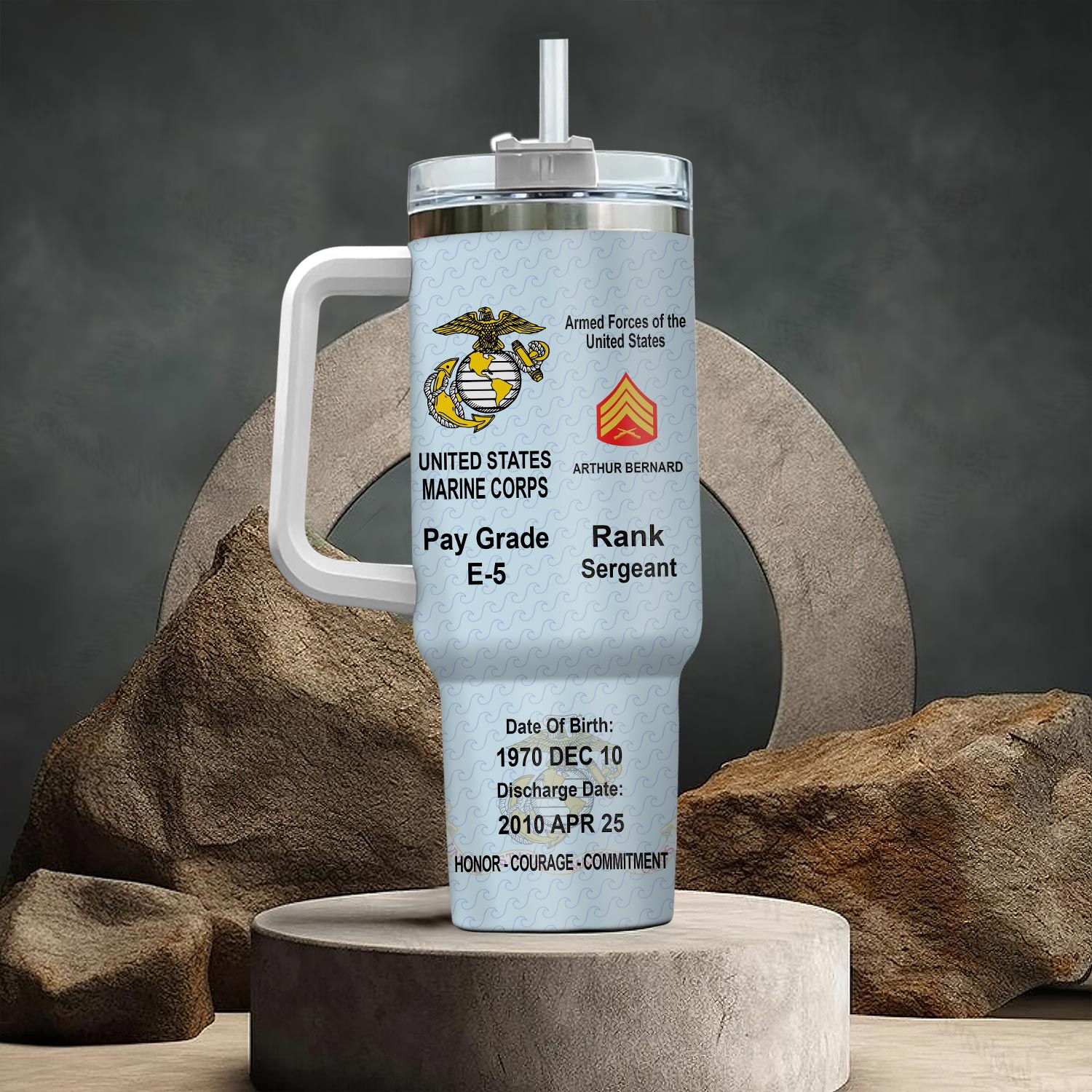 United States Marine Corps Custom Stanley Cup 40 oz 30 oz Tumbler With HandleTVC2301113 - Image 3