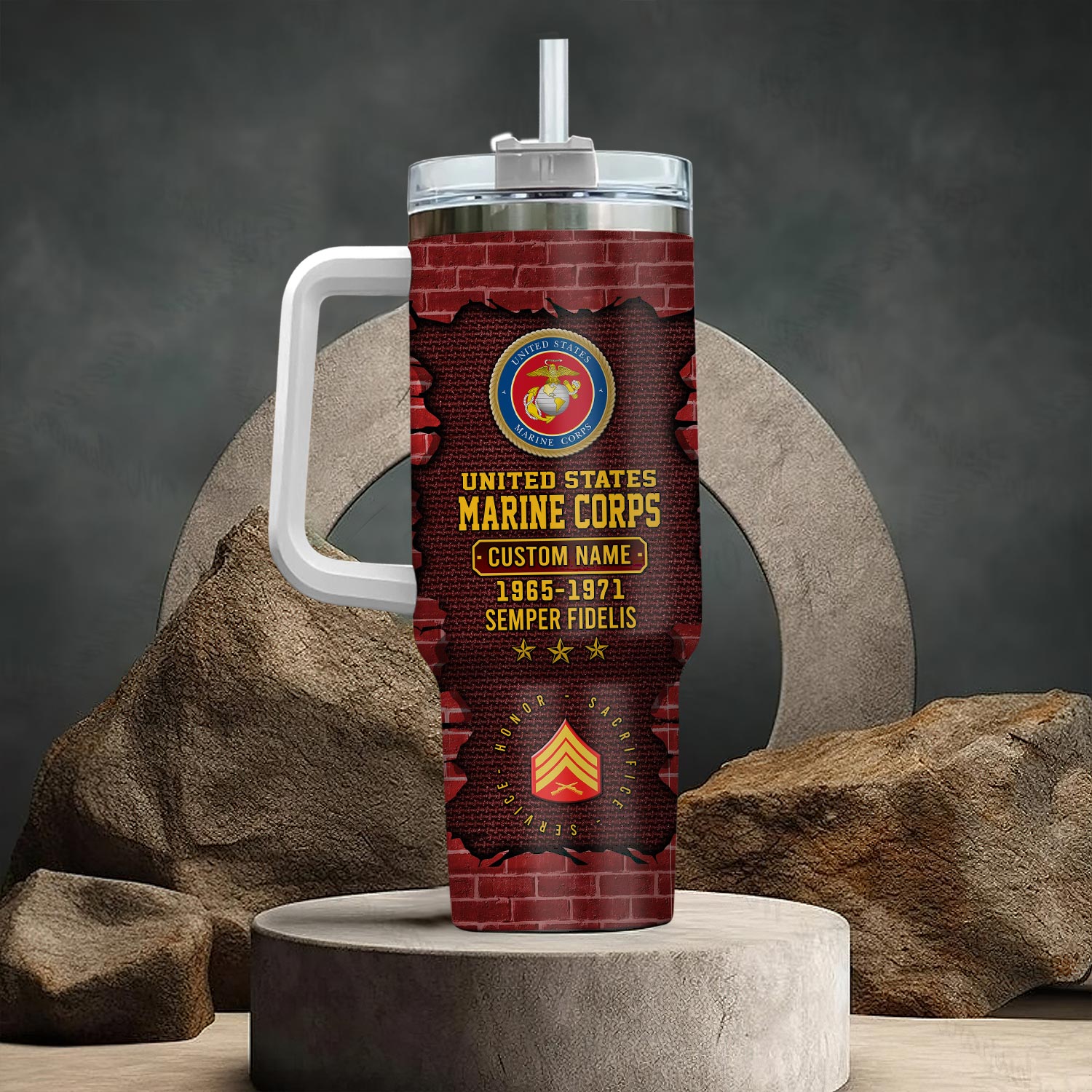 United States Marine Corps Custom Stanley Cup 40 oz 30 oz Tumbler With HandleTVC2301113 - Image 3