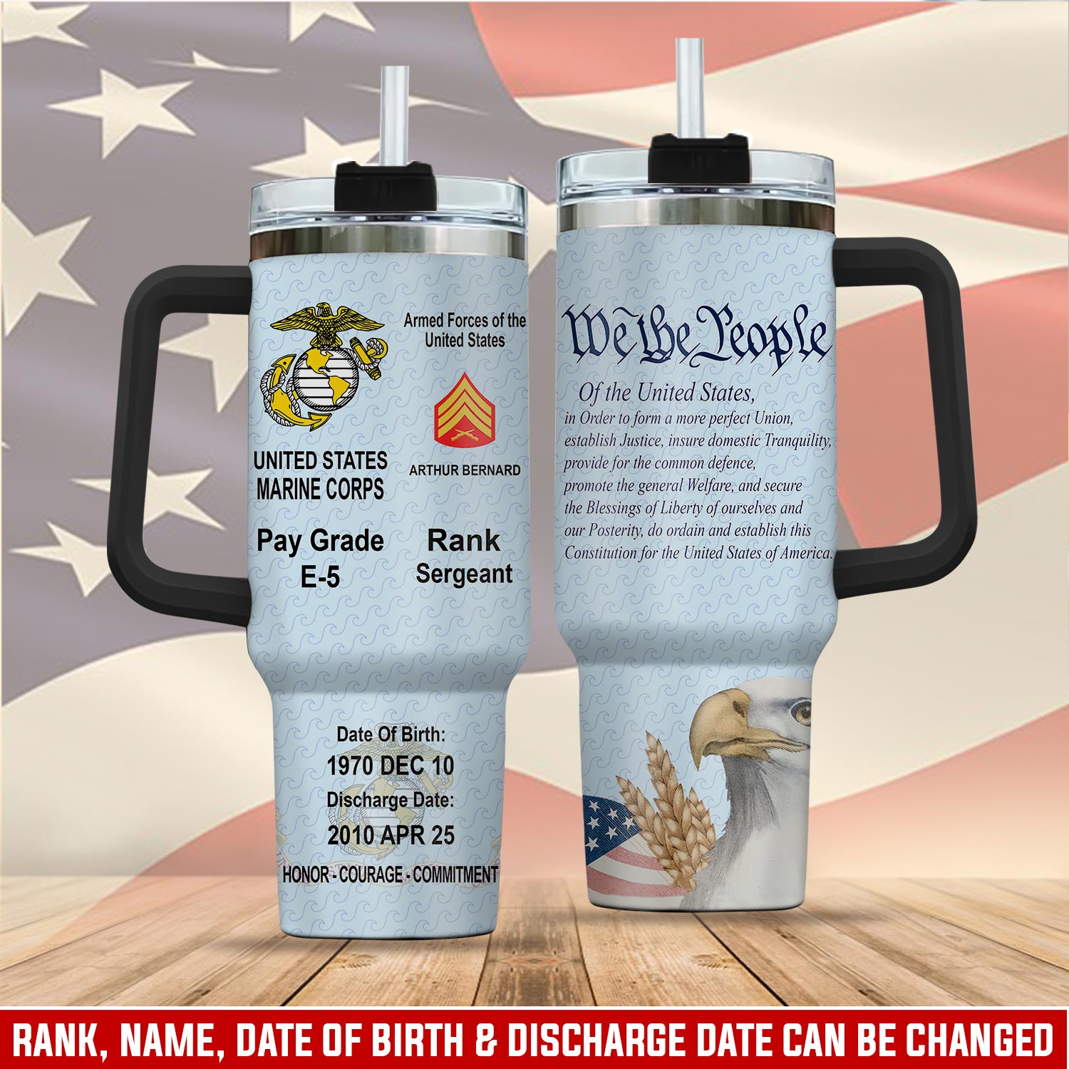 United States Marine Corps Custom Stanley Cup 40 oz 30 oz Tumbler With HandleTVC2301113