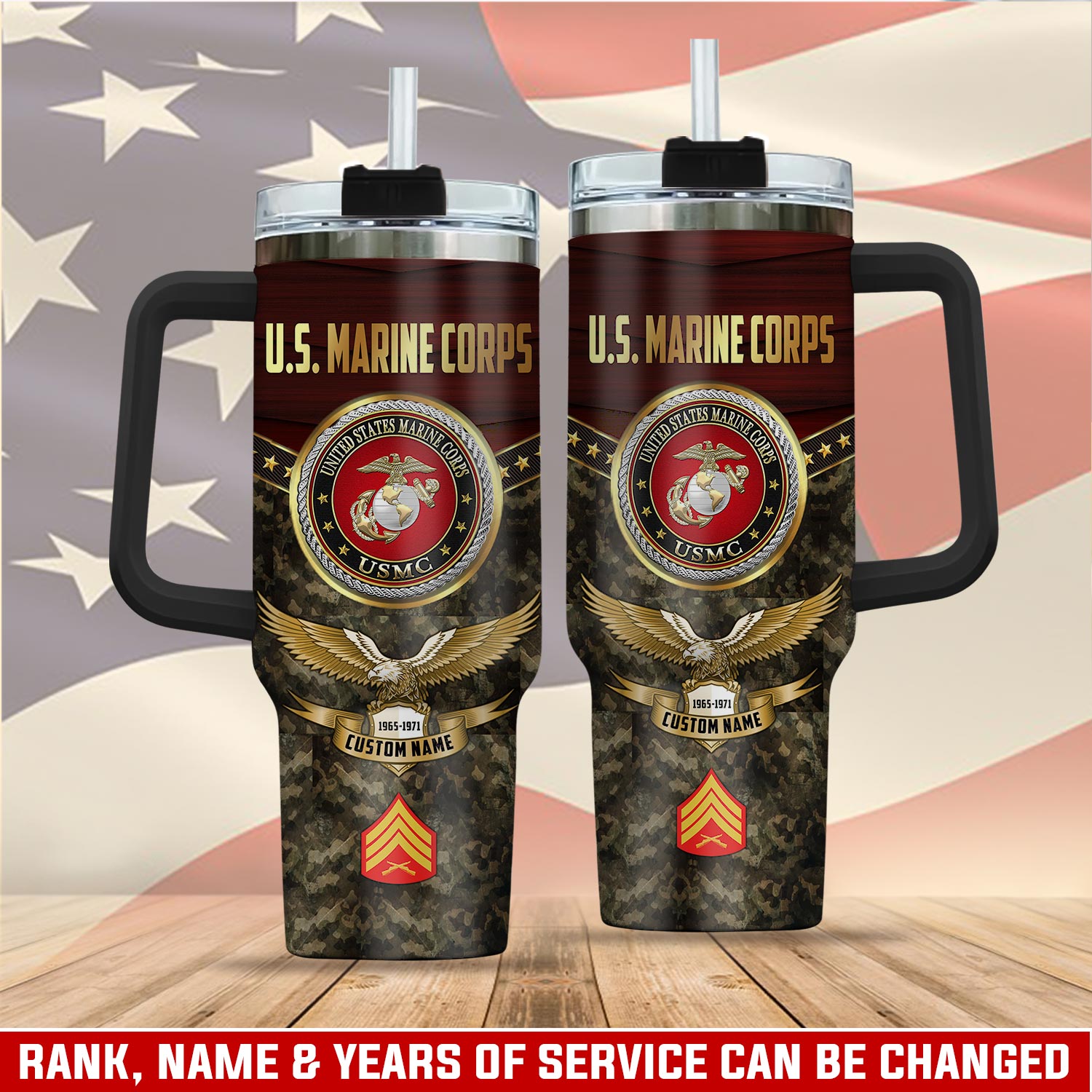 United States Marine Corps Custom Stanley Cup 40 oz 30 oz Tumbler With HandleTVC2301113