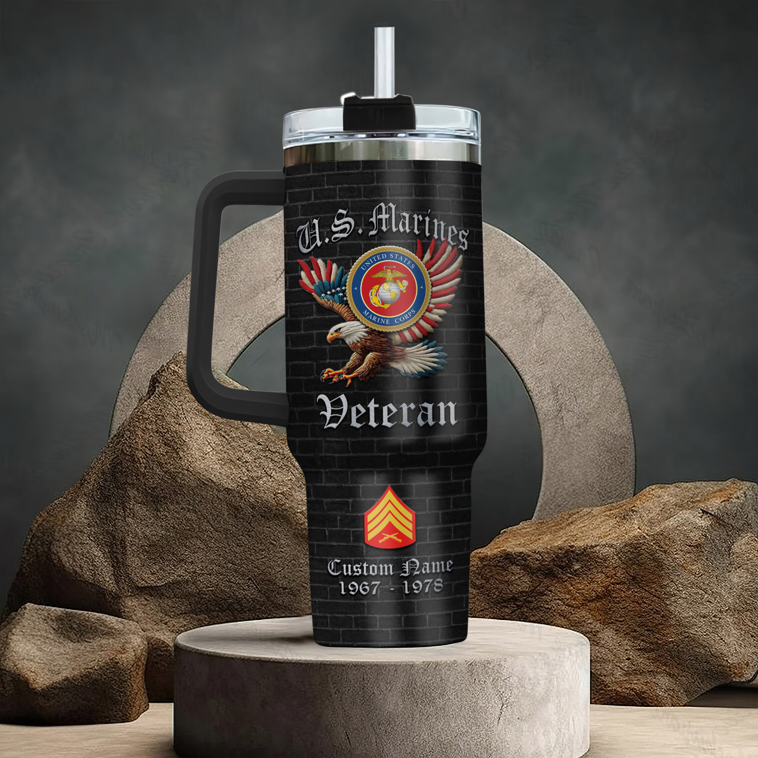 United States Marine Corps Custom Stanley Cup 40 oz 30 oz Tumbler With HandleTVC2301283 - Image 3