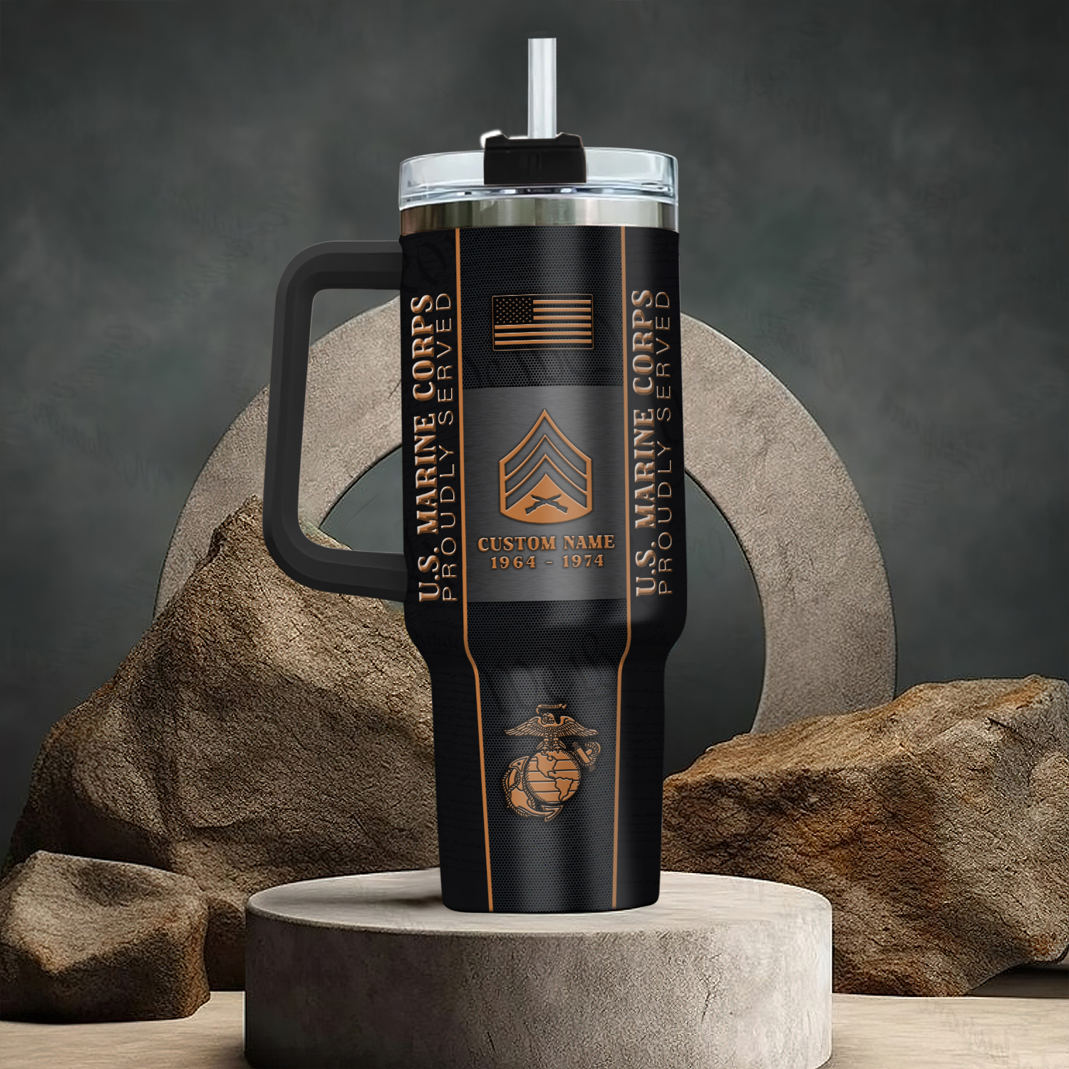 United States Marine Corps Custom Stanley Cup 40 oz 30 oz Tumbler With HandleTVC2301286 - Image 3