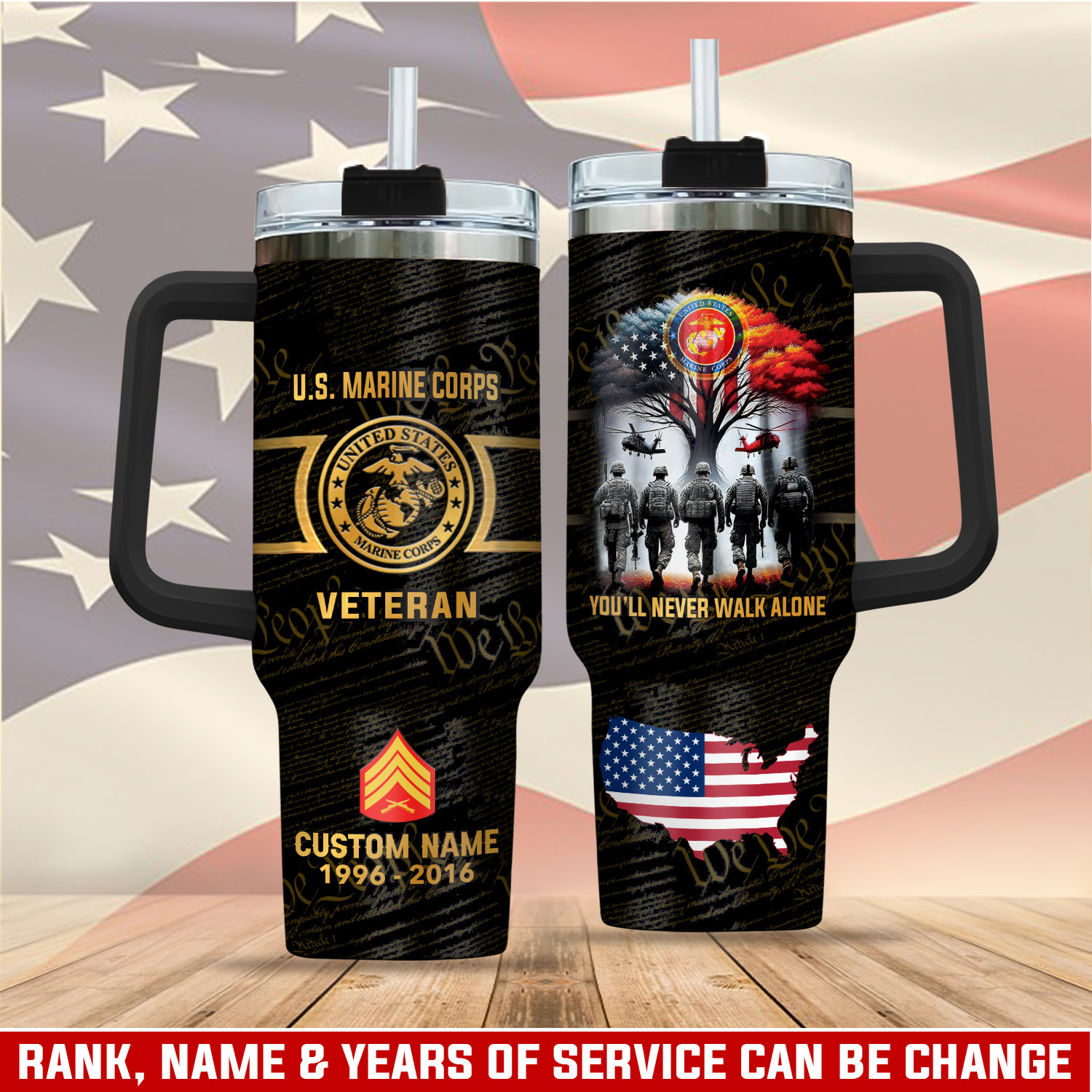 United States Marine Corps Custom Stanley Cup 40 oz 30 oz Tumbler With HandleTVC2301287