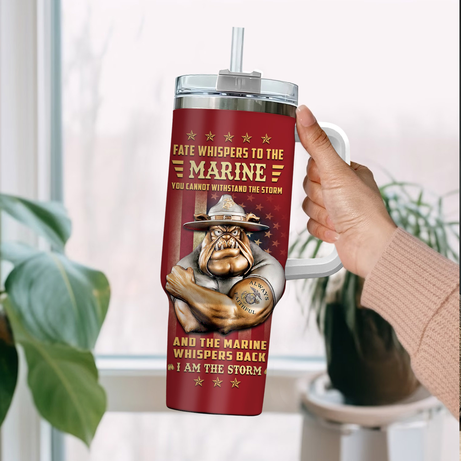United States Marine Corps Custom Stanley Cup 40 oz 30 oz Tumbler With HandleTVC2301404 - Image 2