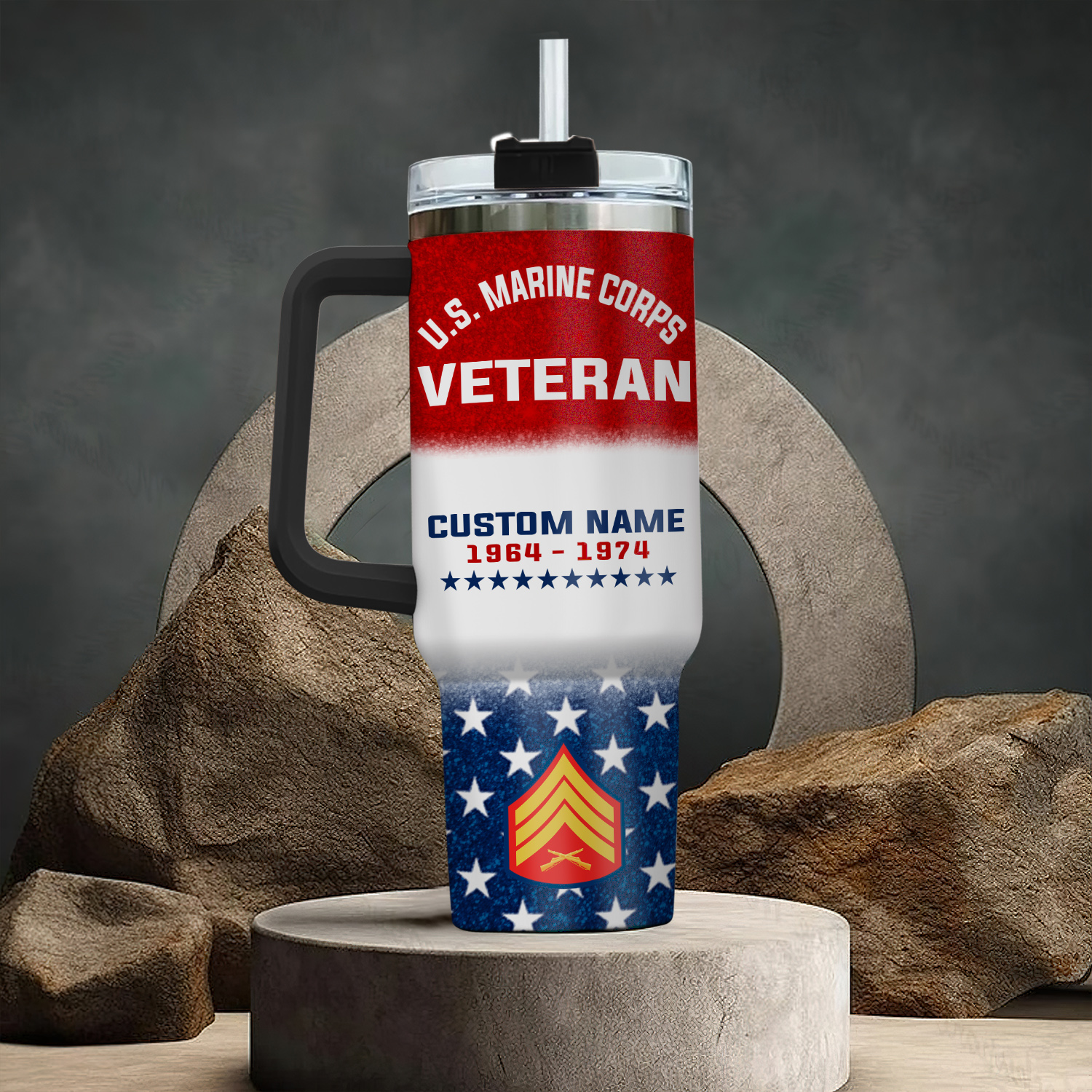 United States Marine Corps Custom Stanley Cup 40 oz 30 oz Tumbler With HandleTVC2301404 - Image 3