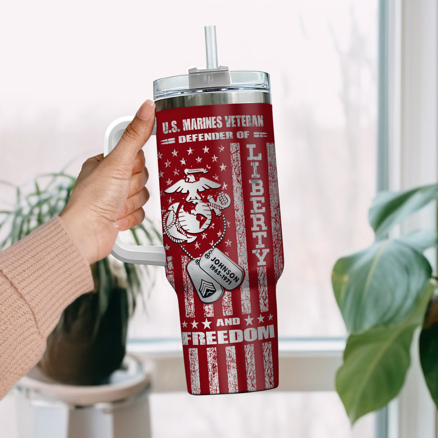 United States Marine Corps Custom Stanley Cup 40 oz 30 oz Tumbler With HandleTVC2301404 - Image 2