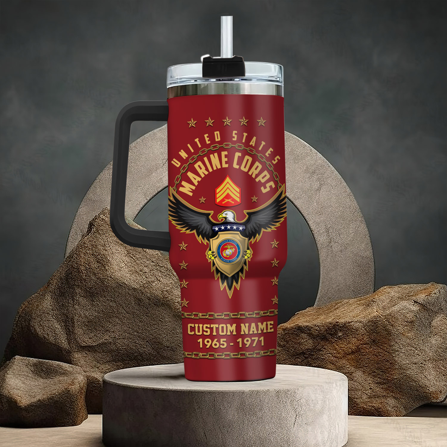 United States Marine Corps Custom Stanley Cup 40 oz 30 oz Tumbler With HandleTVC2301404 - Image 3