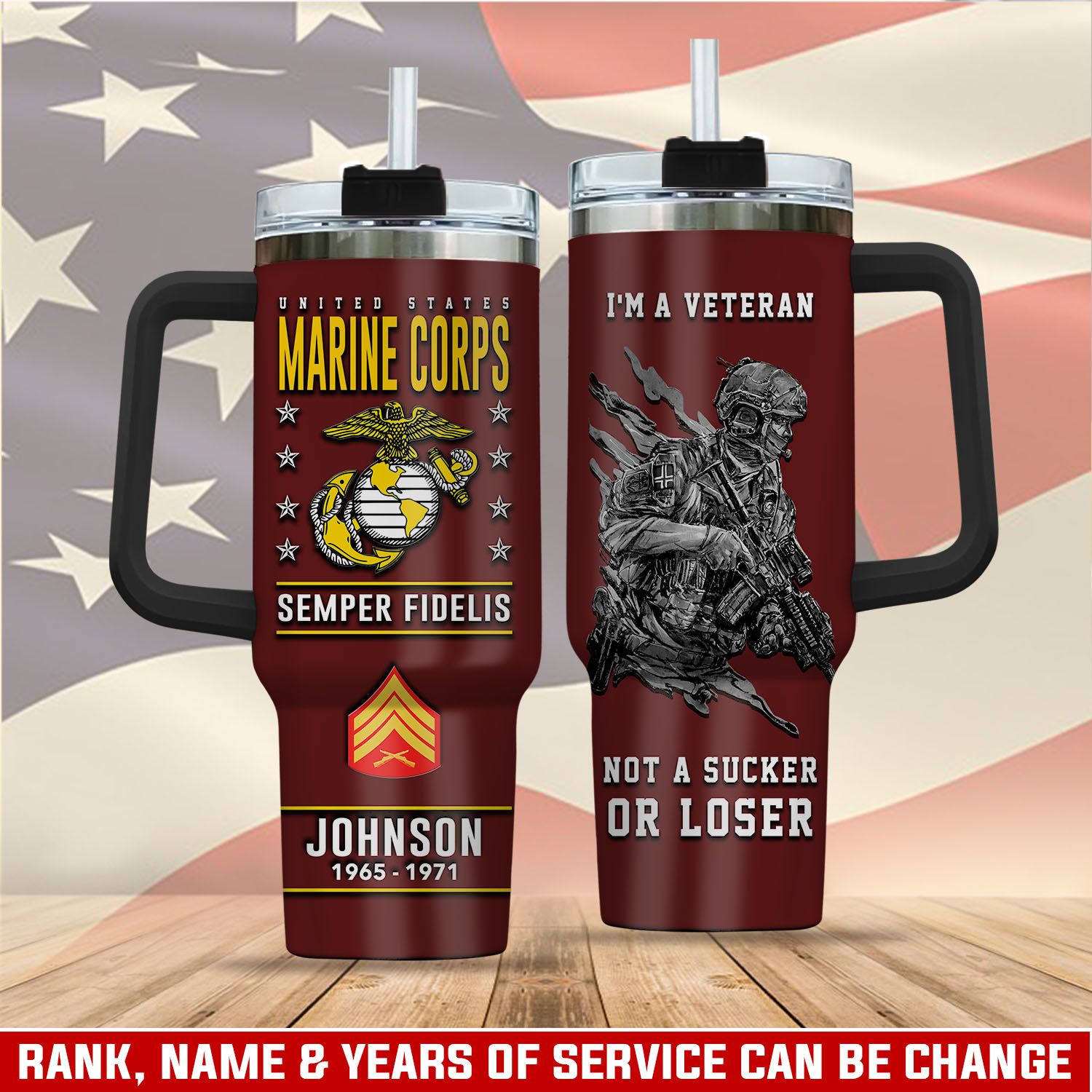 United States Marine Corps Custom Stanley Cup 40 oz 30 oz Tumbler With HandleTVC2301404