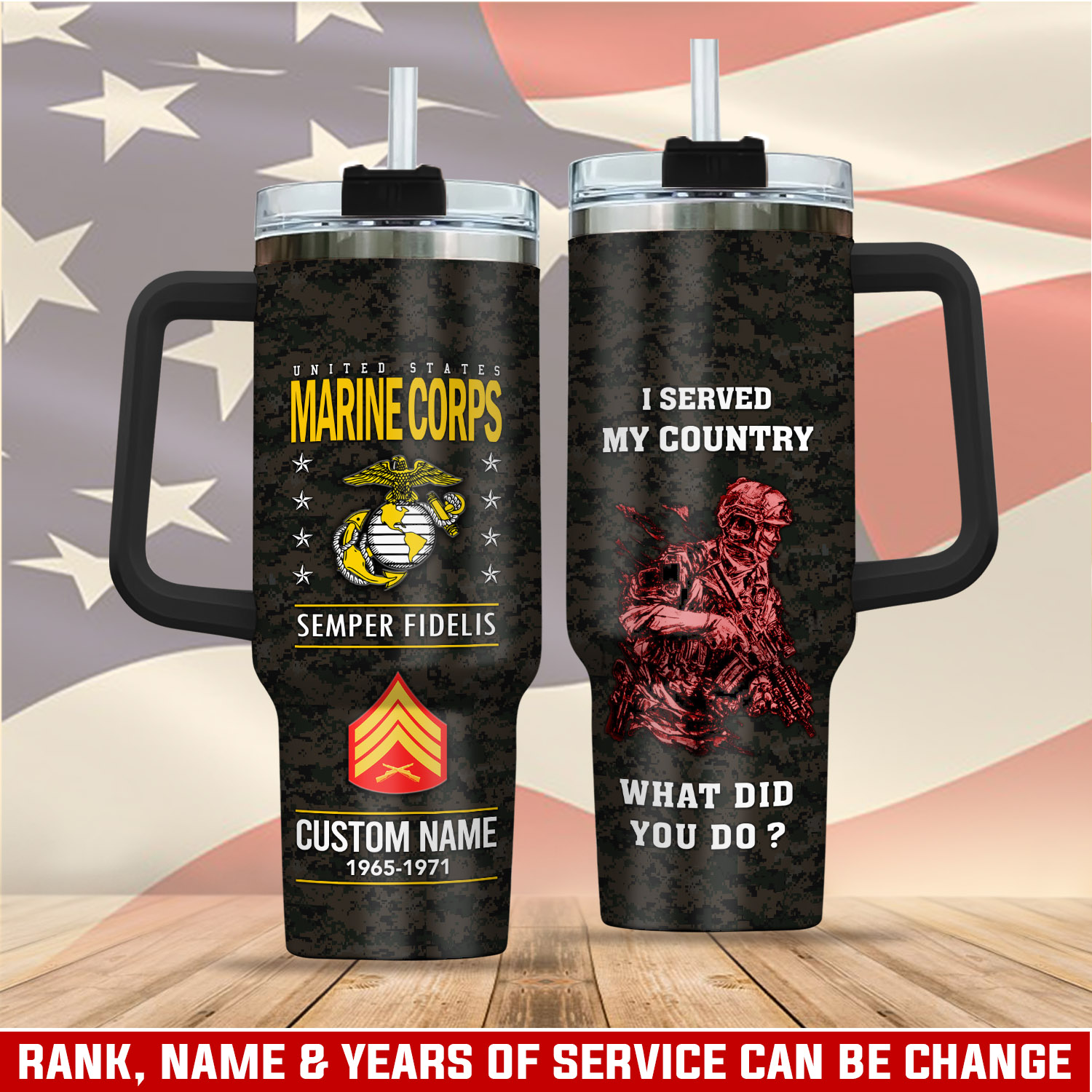 United States Marine Corps Custom Stanley Cup 40 oz 30 oz Tumbler With HandleTVC2301404