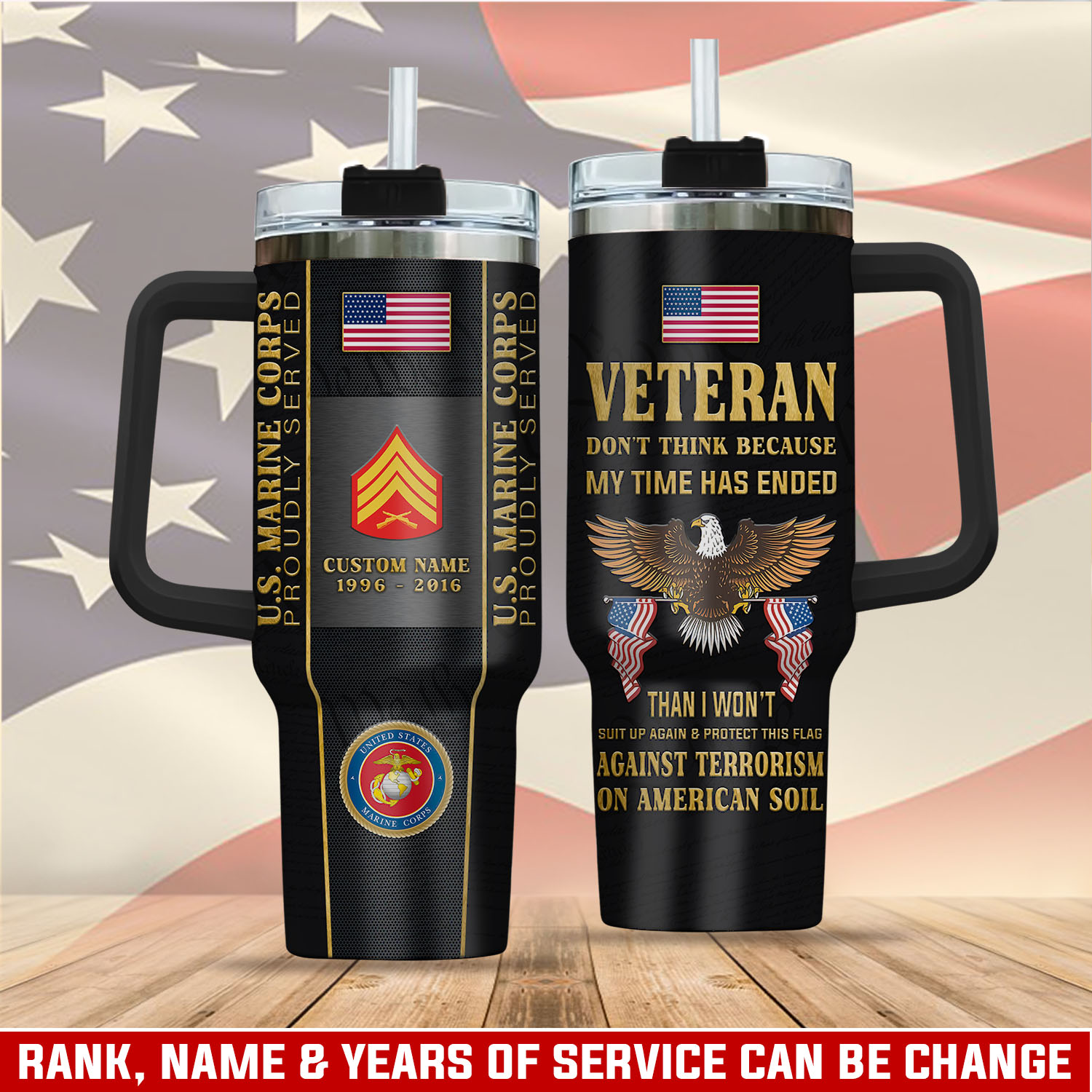 United States Marine Corps Custom Stanley Cup 40 oz 30 oz Tumbler With HandleTVC2301405