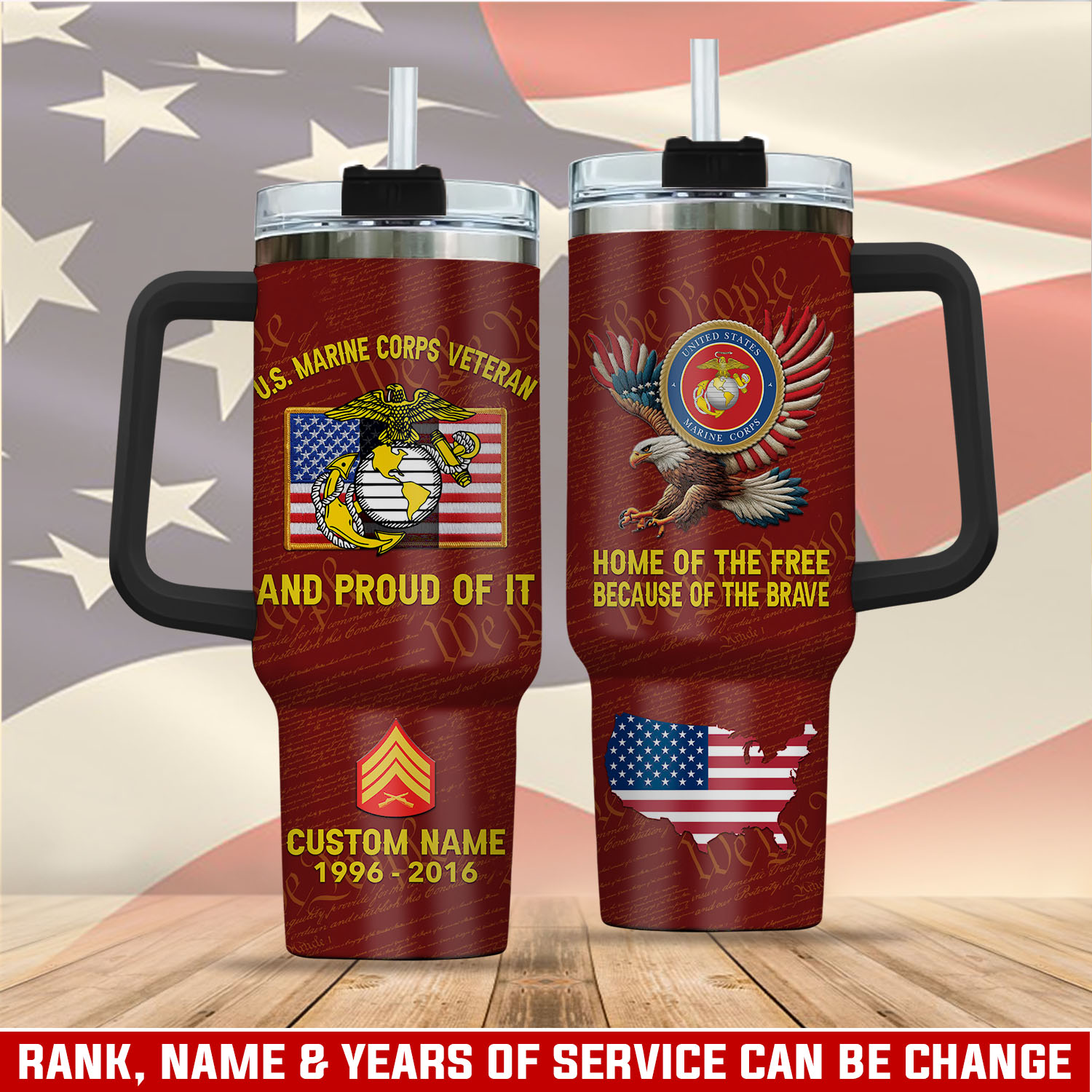 United States Marine Corps Custom Stanley Cup 40 oz 30 oz Tumbler With HandleTVC2301405