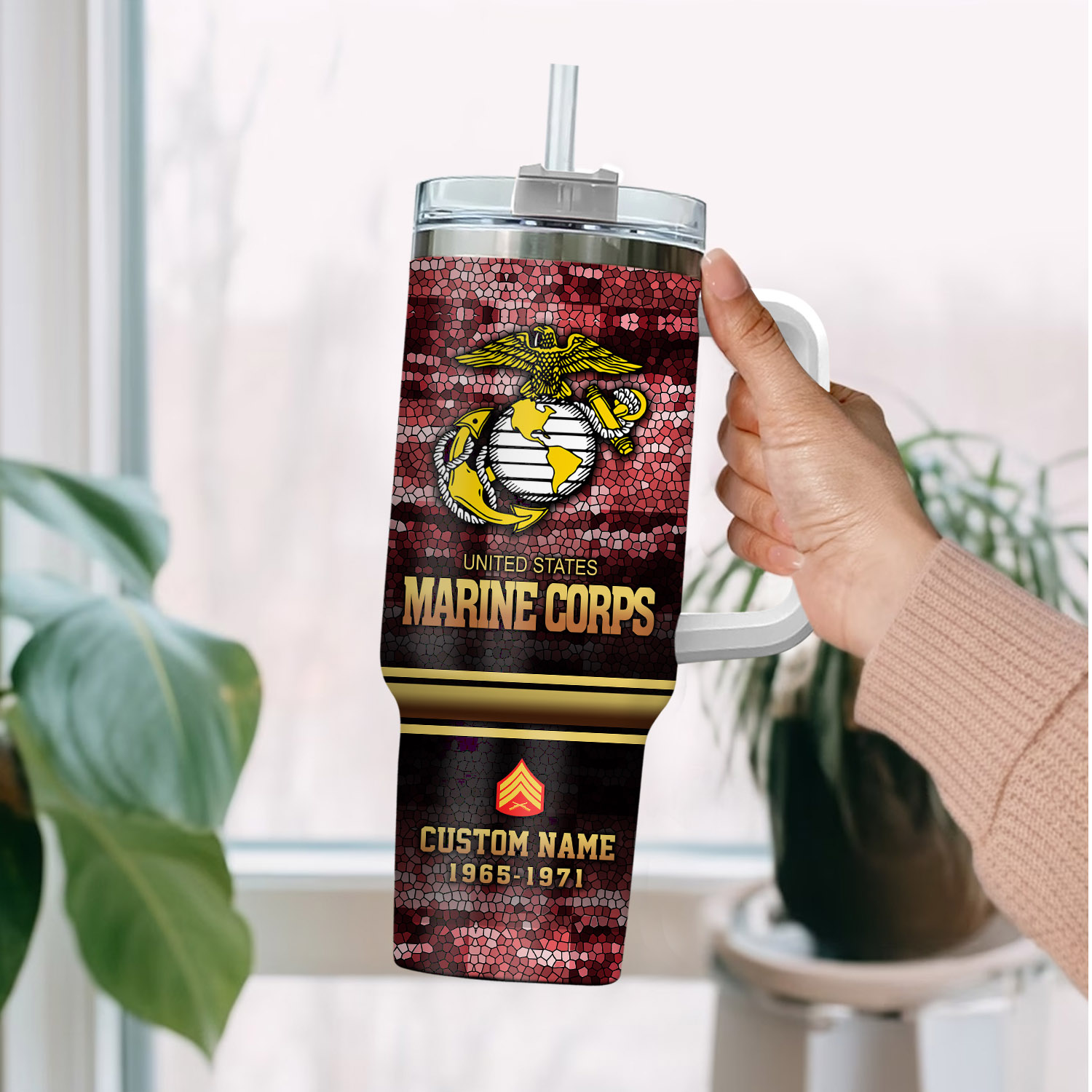 United States Marine Corps Custom Stanley Cup 40 oz 30 oz Tumbler With HandleTVC2301405 - Image 2