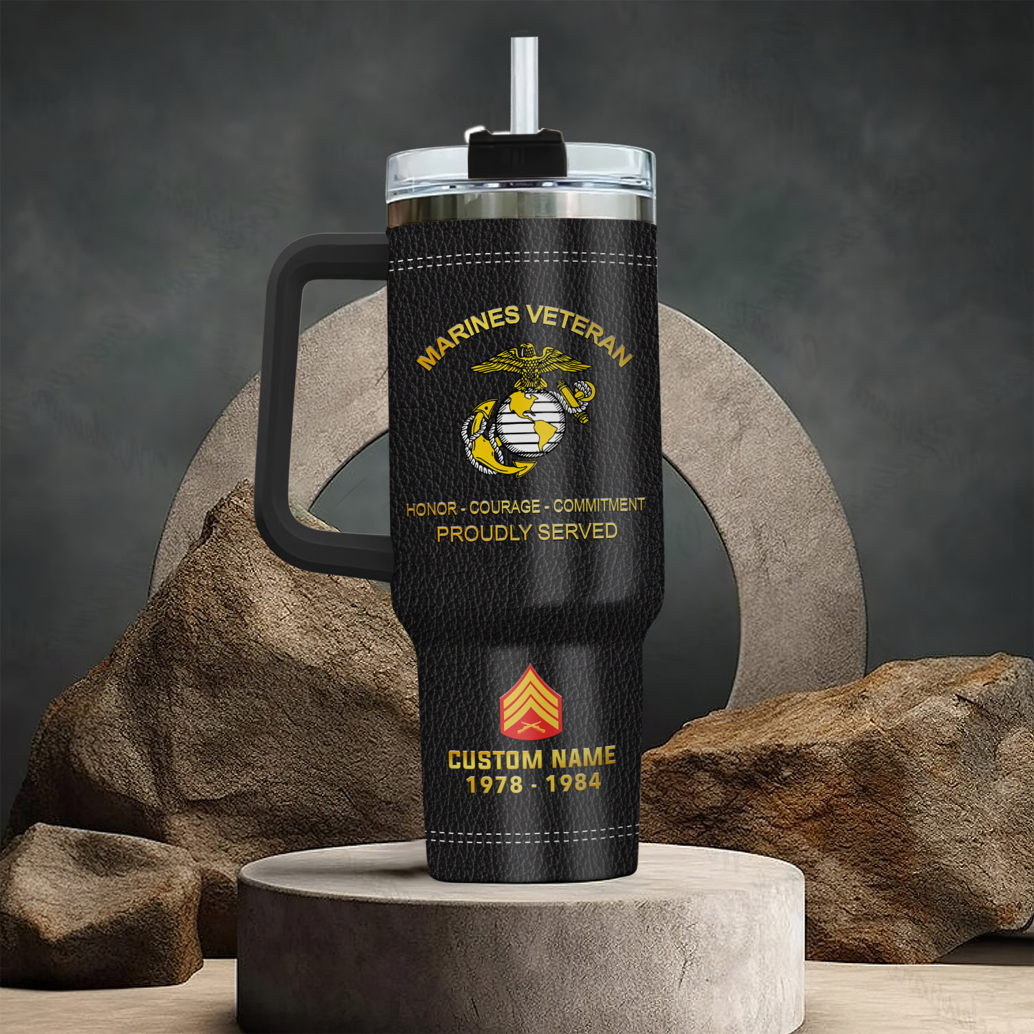 United States Marine Corps Custom Stanley Cup 40 oz 30 oz Tumbler With HandleTVC2301406 - Image 3