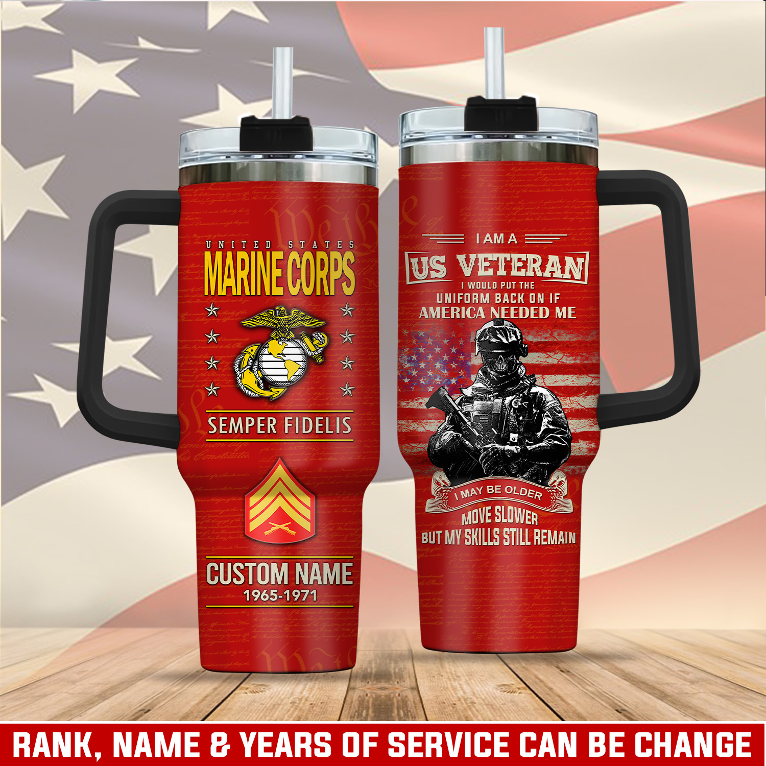 United States Marine Corps Custom Stanley Cup 40 oz 30 oz Tumbler With HandleTVC2301408