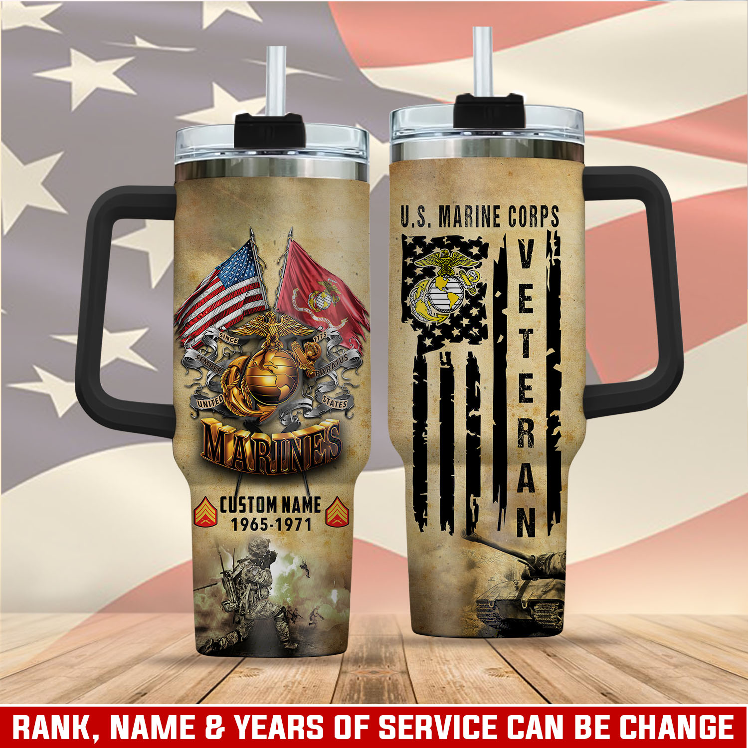 United States Marine Corps Custom Stanley Cup 40 oz 30 oz Tumbler With HandleTVC2301408