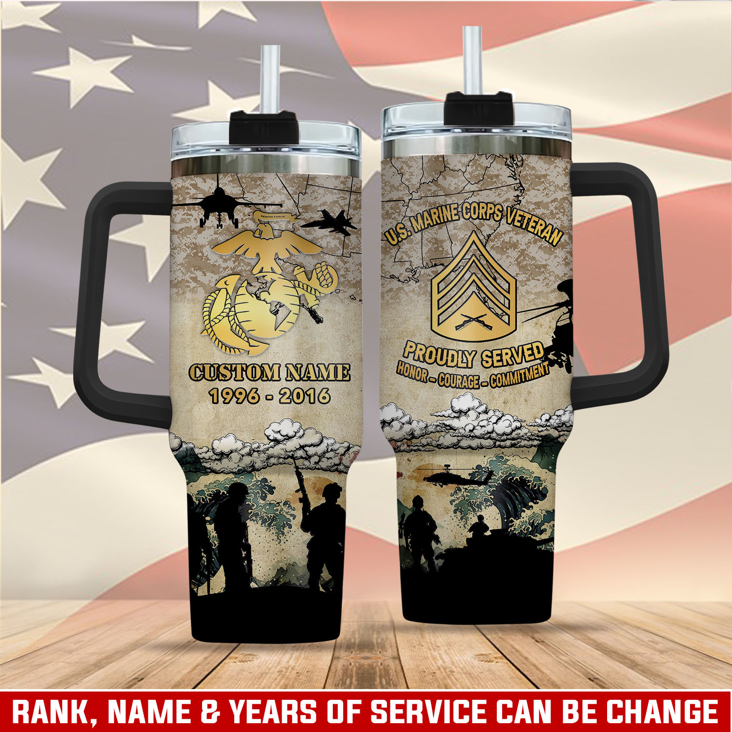 United States Marine Corps Custom Stanley Cup 40 oz 30 oz Tumbler With HandleTVC2301408