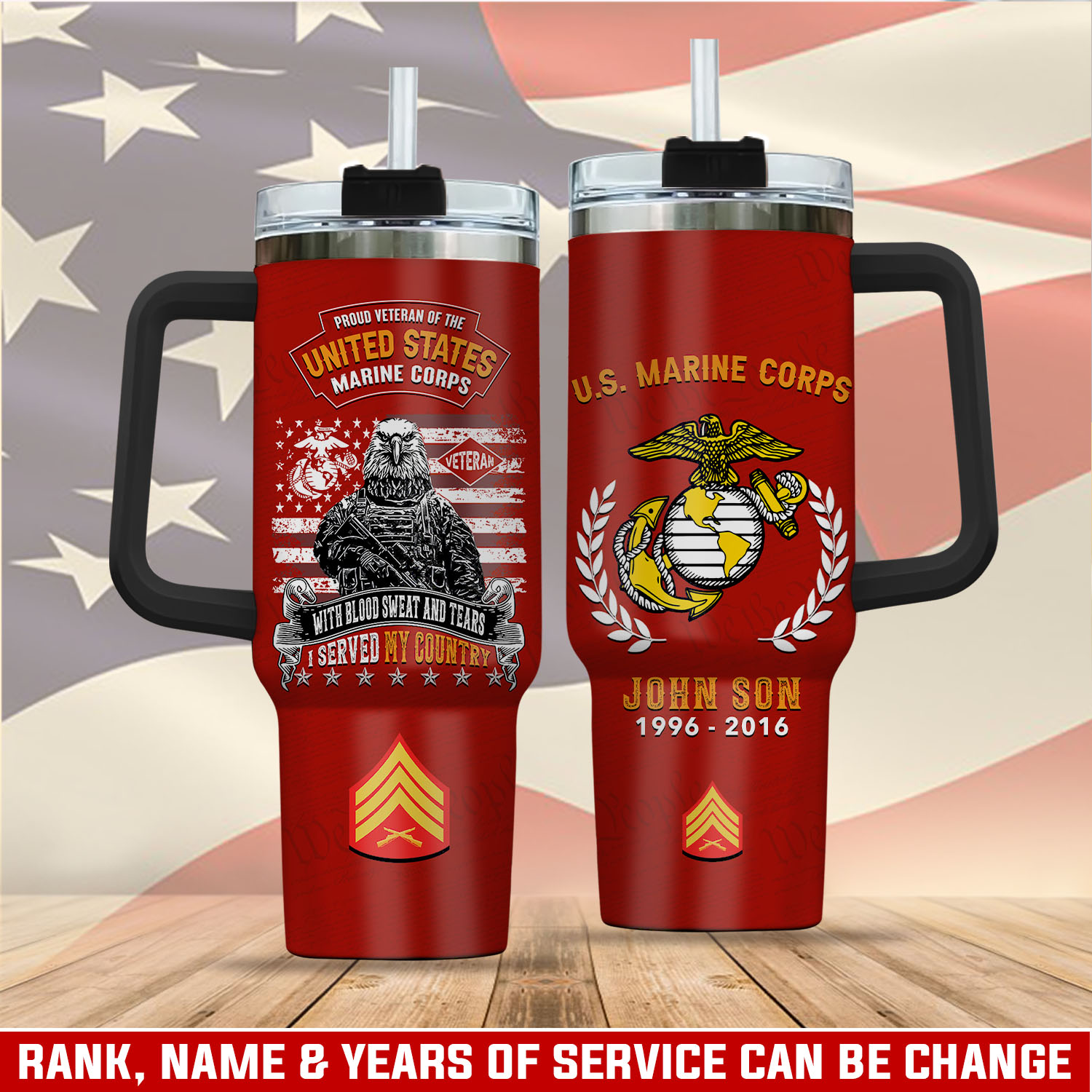 United States Marine Corps Custom Stanley Cup 40 oz 30 oz Tumbler With HandleTVC2301760