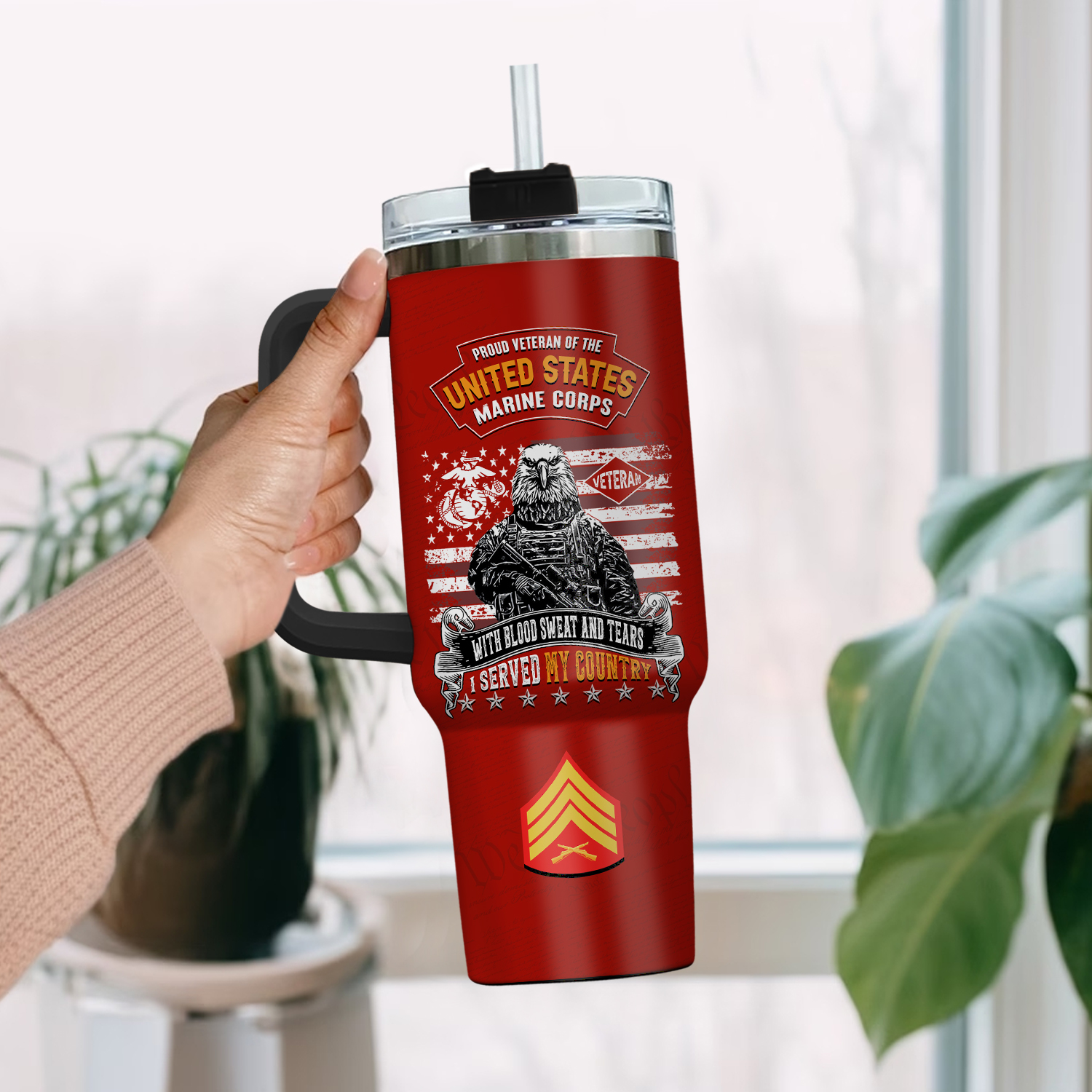 United States Marine Corps Custom Stanley Cup 40 oz 30 oz Tumbler With HandleTVC2301760 - Image 2