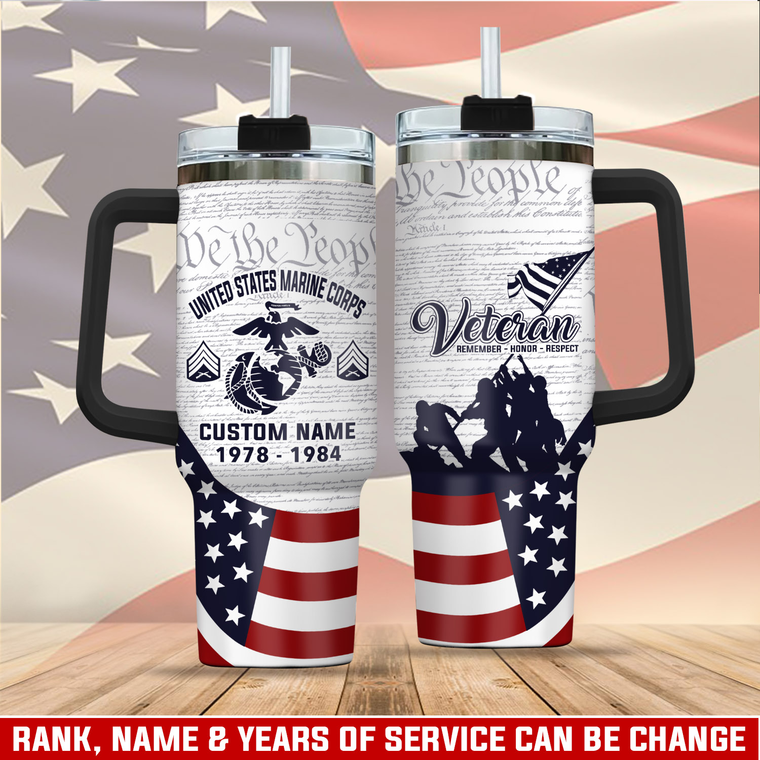 United States Marine Corps Custom Stanley Cup 40 oz 30 oz Tumbler With HandleTVC2301760